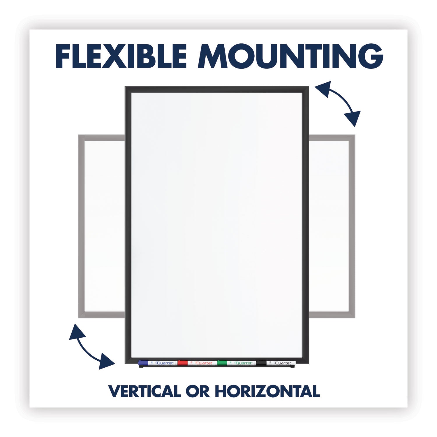 Quartet® Classic Series Total Erase Dry Erase Boards, 48 x 36, White Surface, Black Aluminum Frame