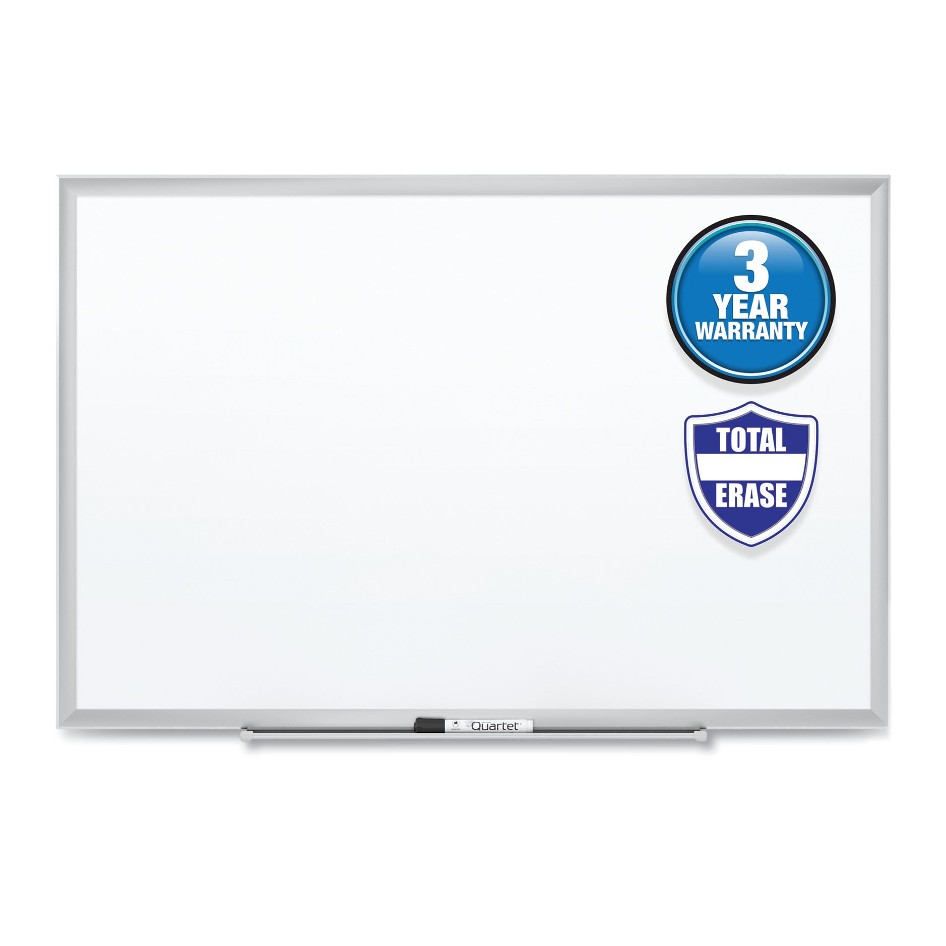 Quartet® Classic Series Total Erase Dry Erase Boards, 24 x 18, White Surface, Silver Anodized Aluminum Frame