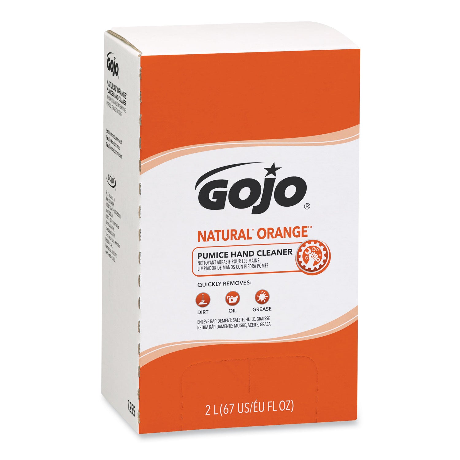 GOJO® NATURAL ORANGE Pumice Hand Cleaner Refill, Citrus Scent, 2,000mL, 4/Carton