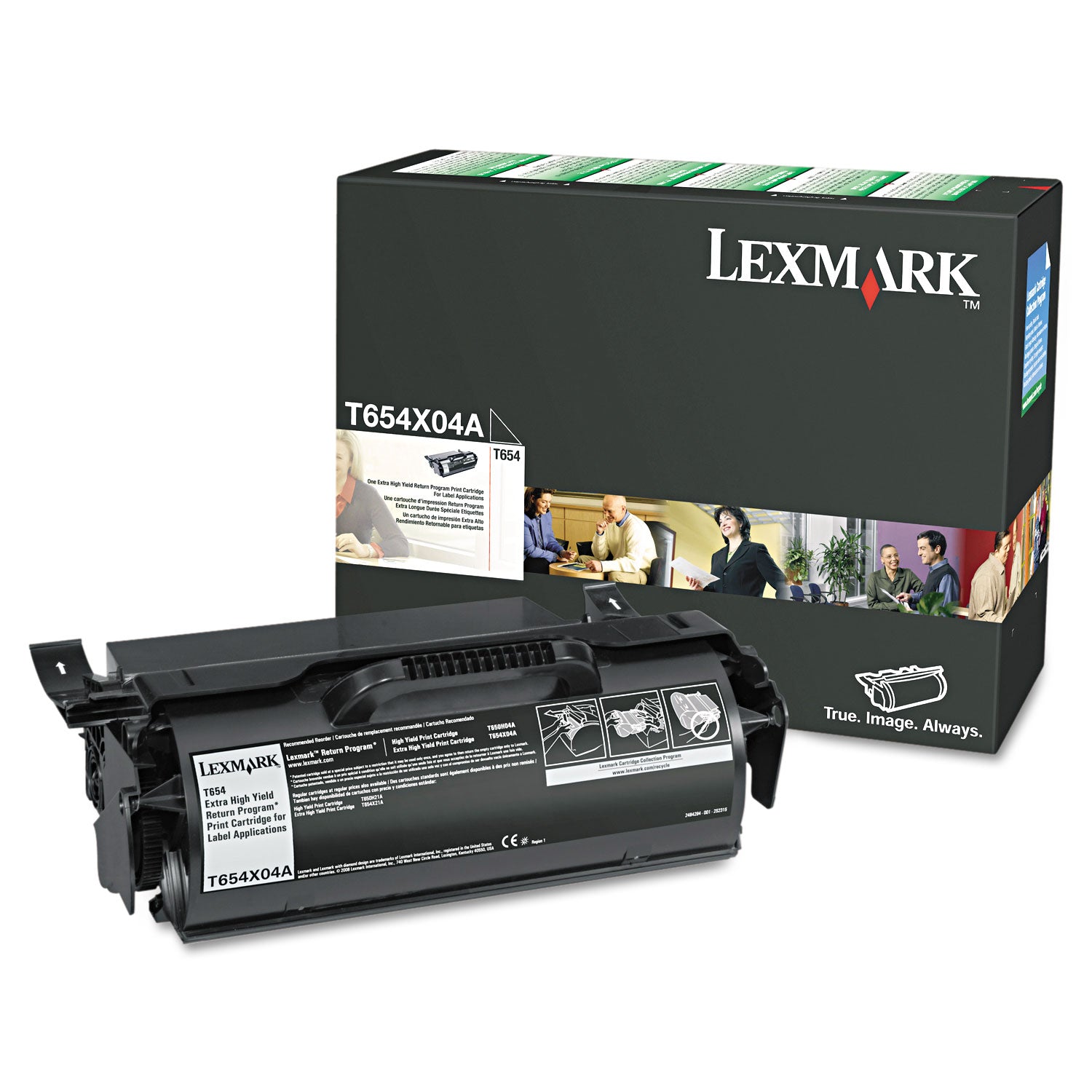 T654X04A Return Program Extra High-Yield Toner, 36,000 Page-Yield, Black