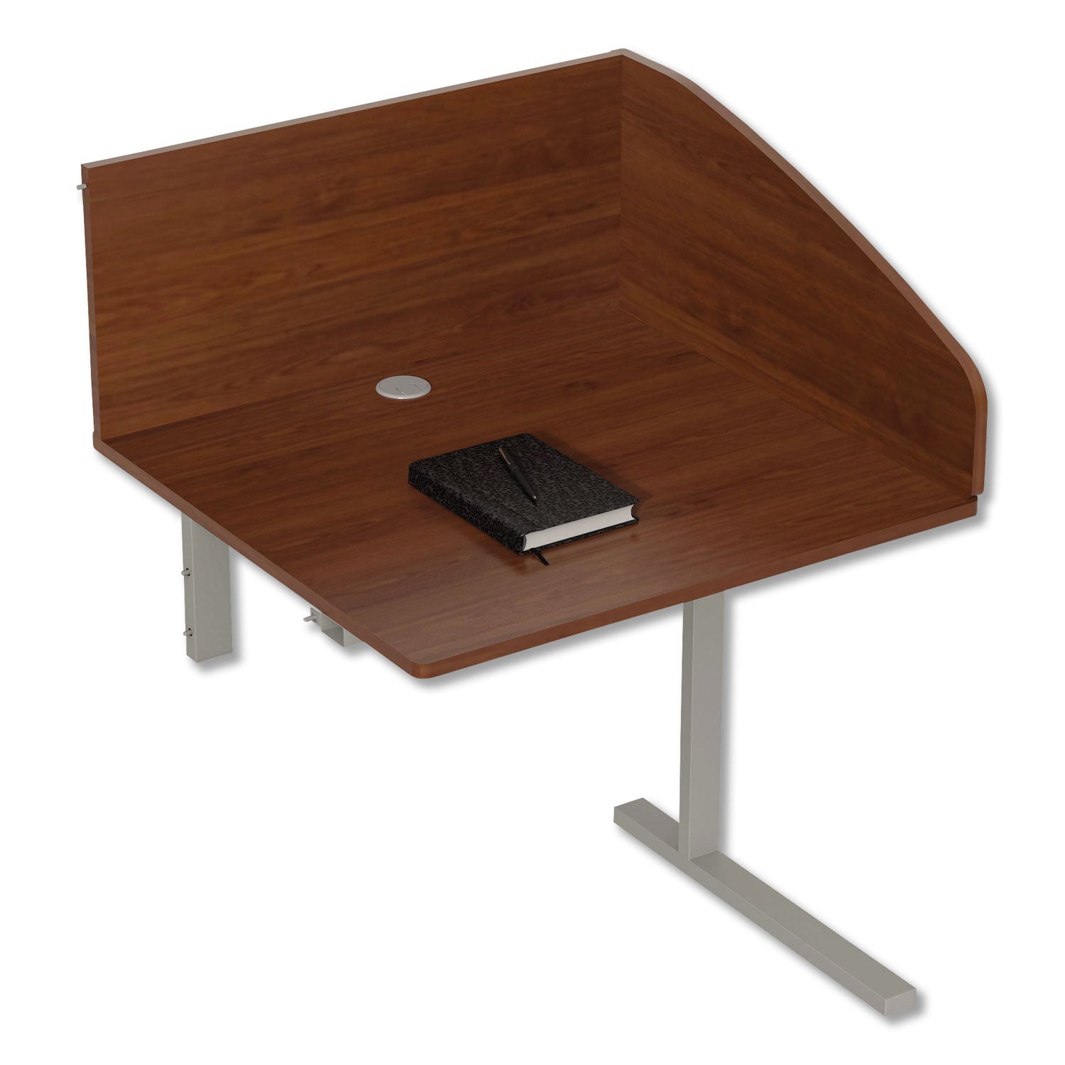 Linea Italia® Study Carrell Add On, 1-Leg, 31.25 x 23.25 x 45.25, Cherry