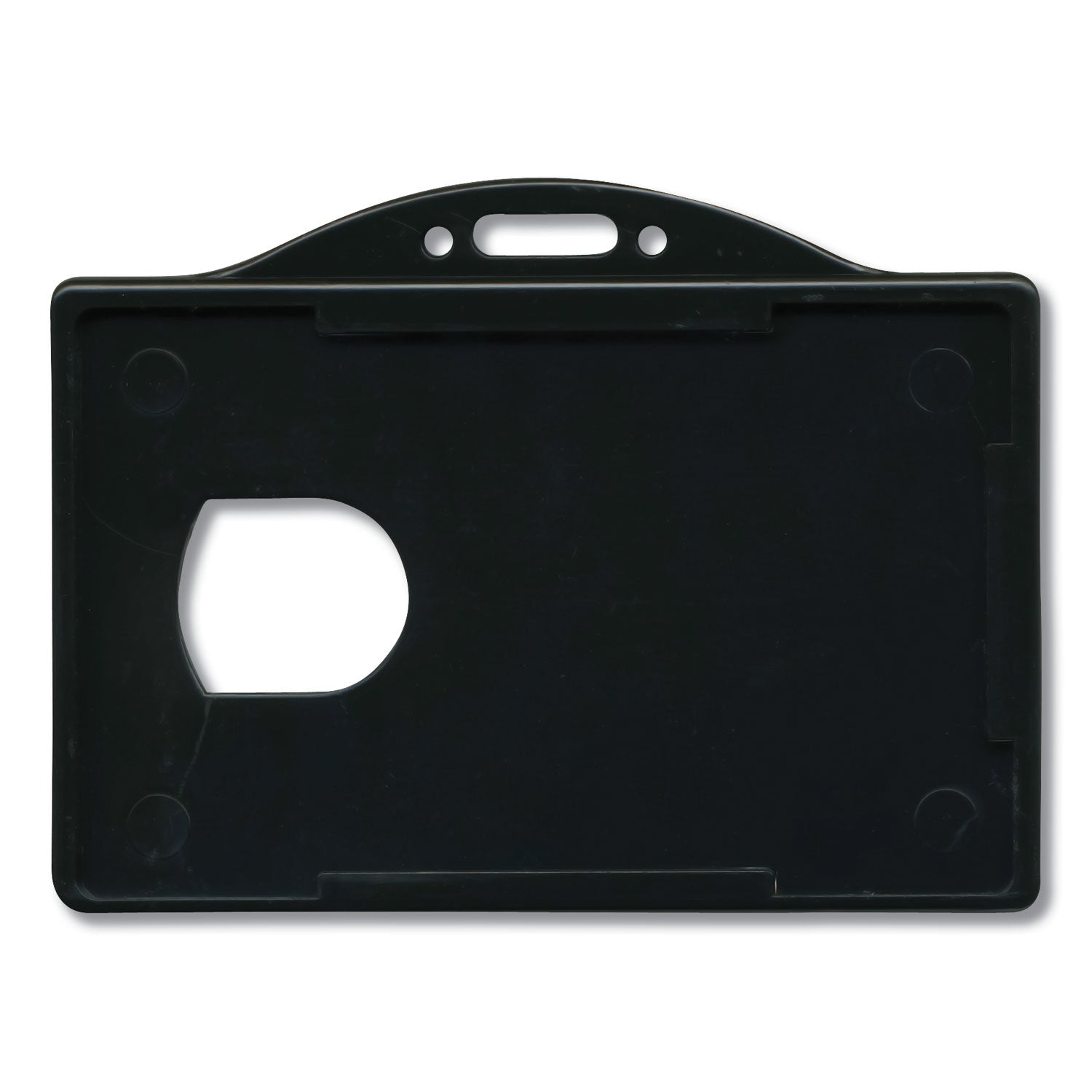 Advantus ID Card Holders, Horizontal, Black 3.68" x 2.38" Holder, 3.38" x 2.13" Insert, 25/Pack