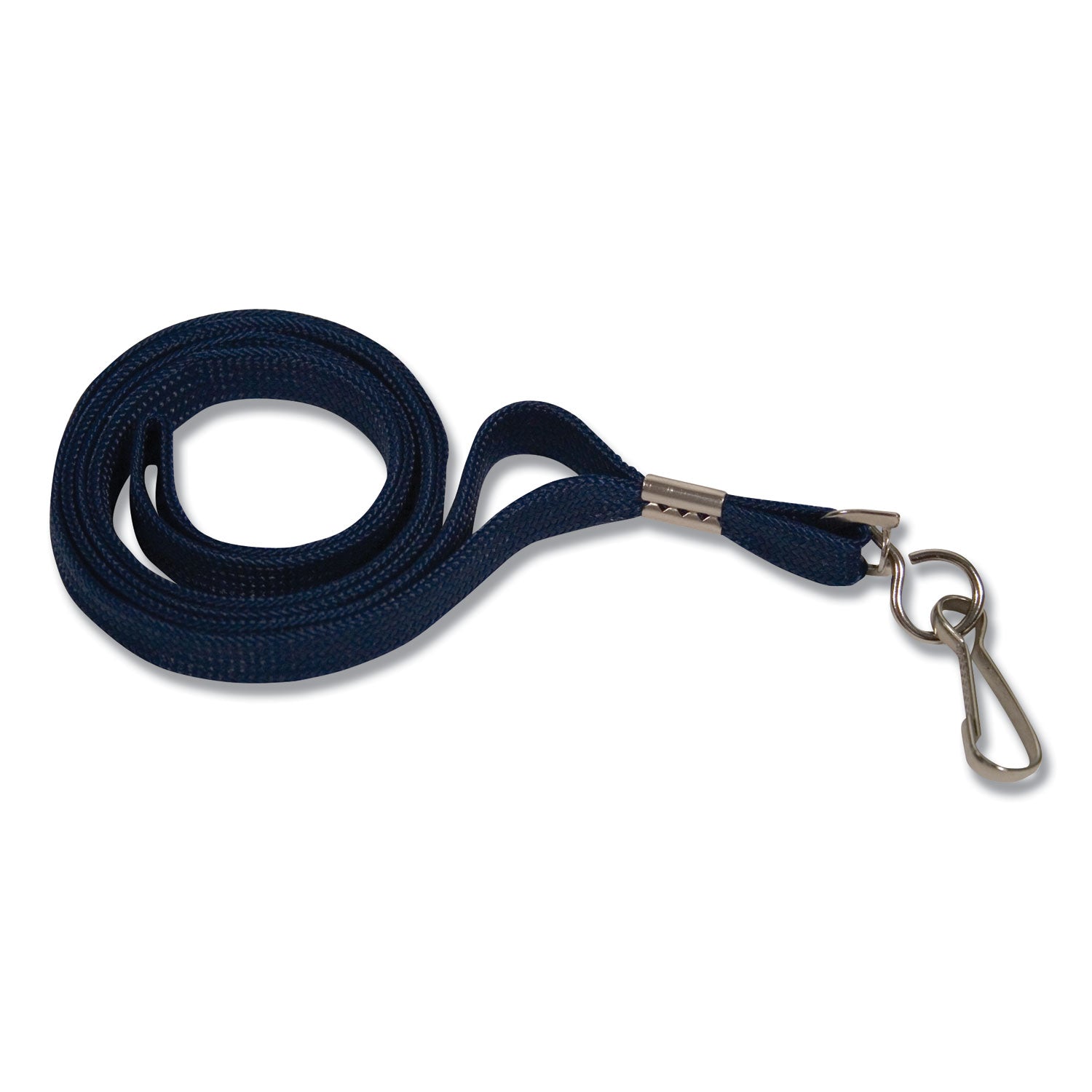 Advantus Deluxe Lanyards, Metal J-Hook Fastener, 36" Long, Blue, 24/Box