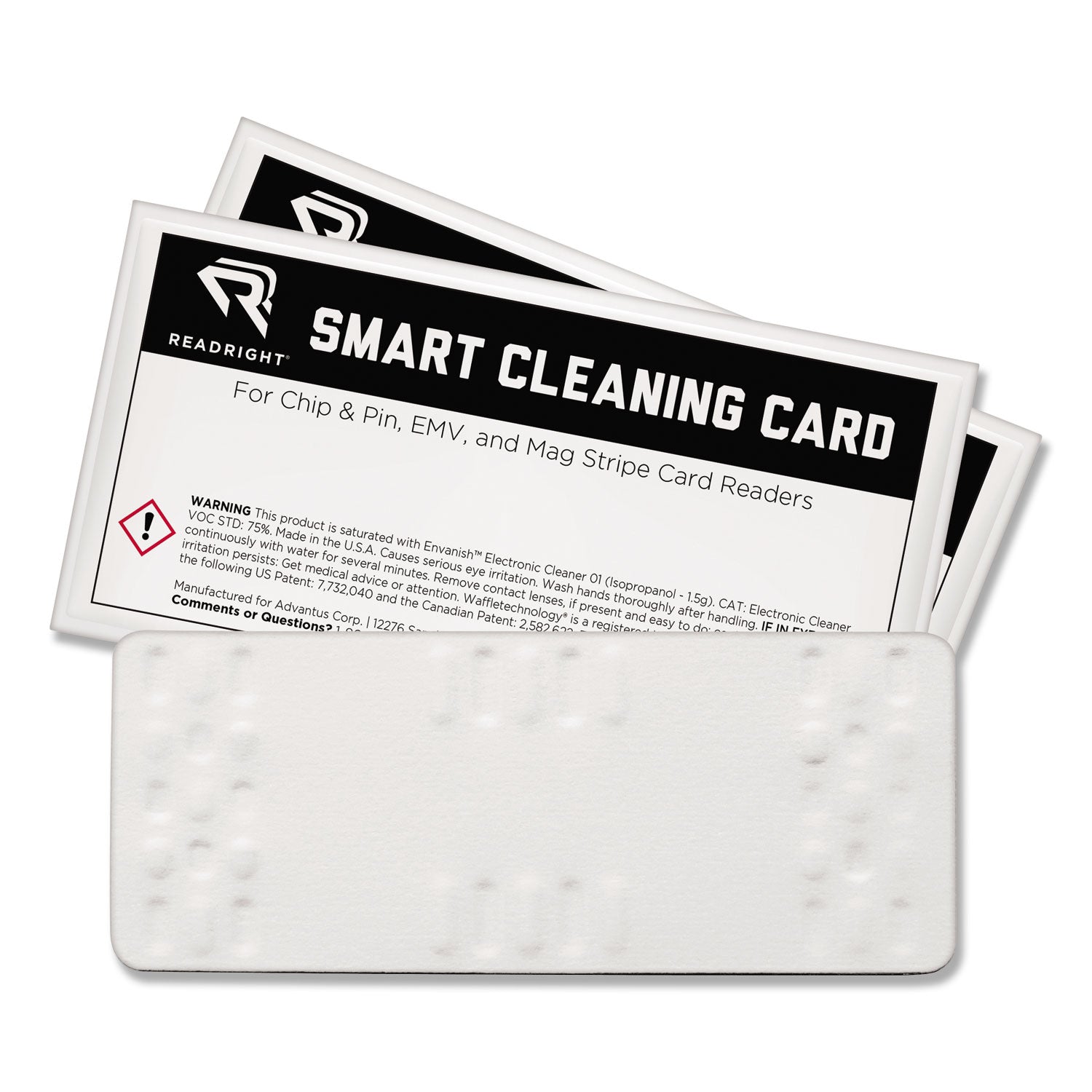 Read Right® Smart Cleaning Card with Waffletechnology, 10/Box