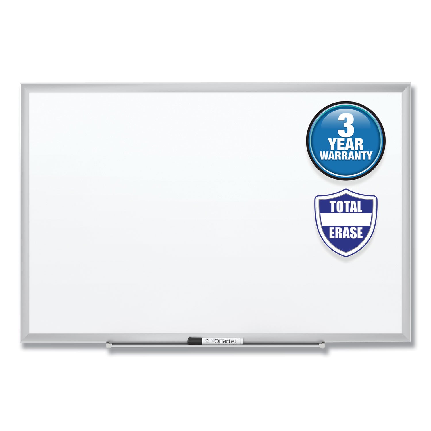 Quartet® Classic Series Total Erase Dry Erase Boards, 72 x 48, White Surface, Silver Anodized Aluminum Frame