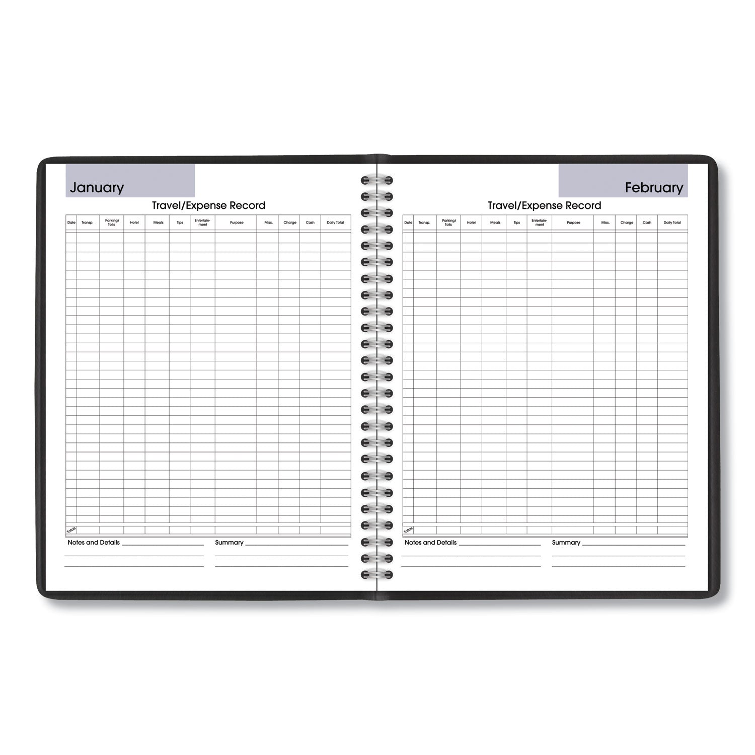 AT-A-GLANCE® DayMinder Monthly Planner with Notes Column, Ruled Blocks, 8.75 x 7, Black Cover, 12-Month (Jan to Dec): 2025