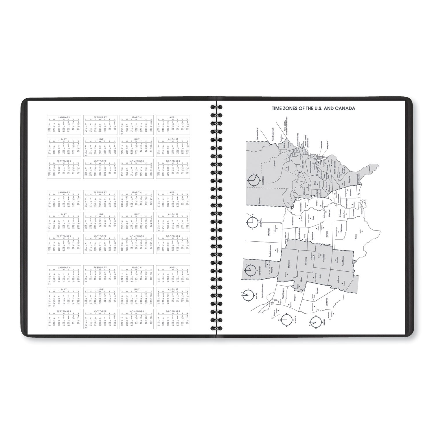 AT-A-GLANCE® Monthly Planner, 11 x 9, Black Cover, 15-Month: Jan 2025 to Mar 2026