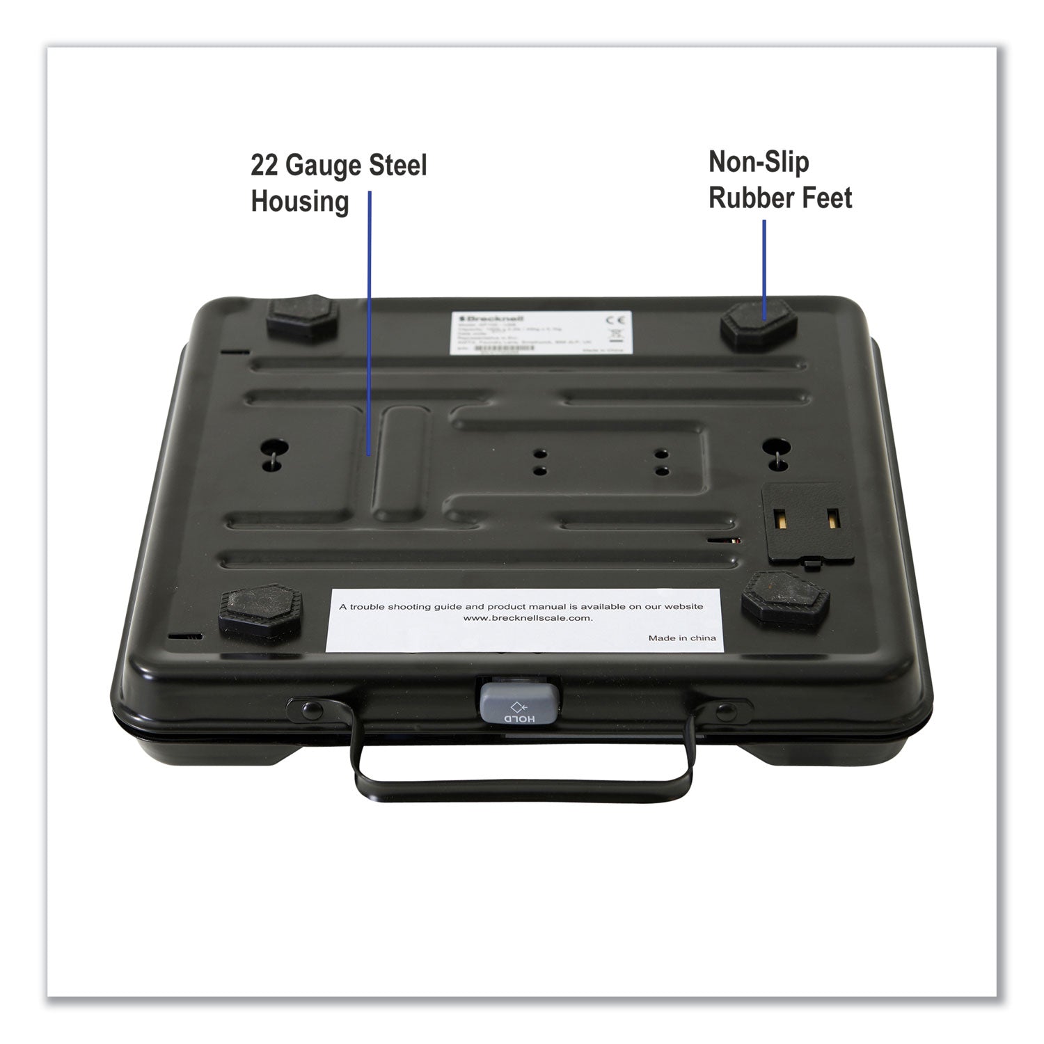 Brecknell Portable Electronic Utility Bench Scale, 250 lb Capacity, 12.5 x 10.95 x 2.2  Platform