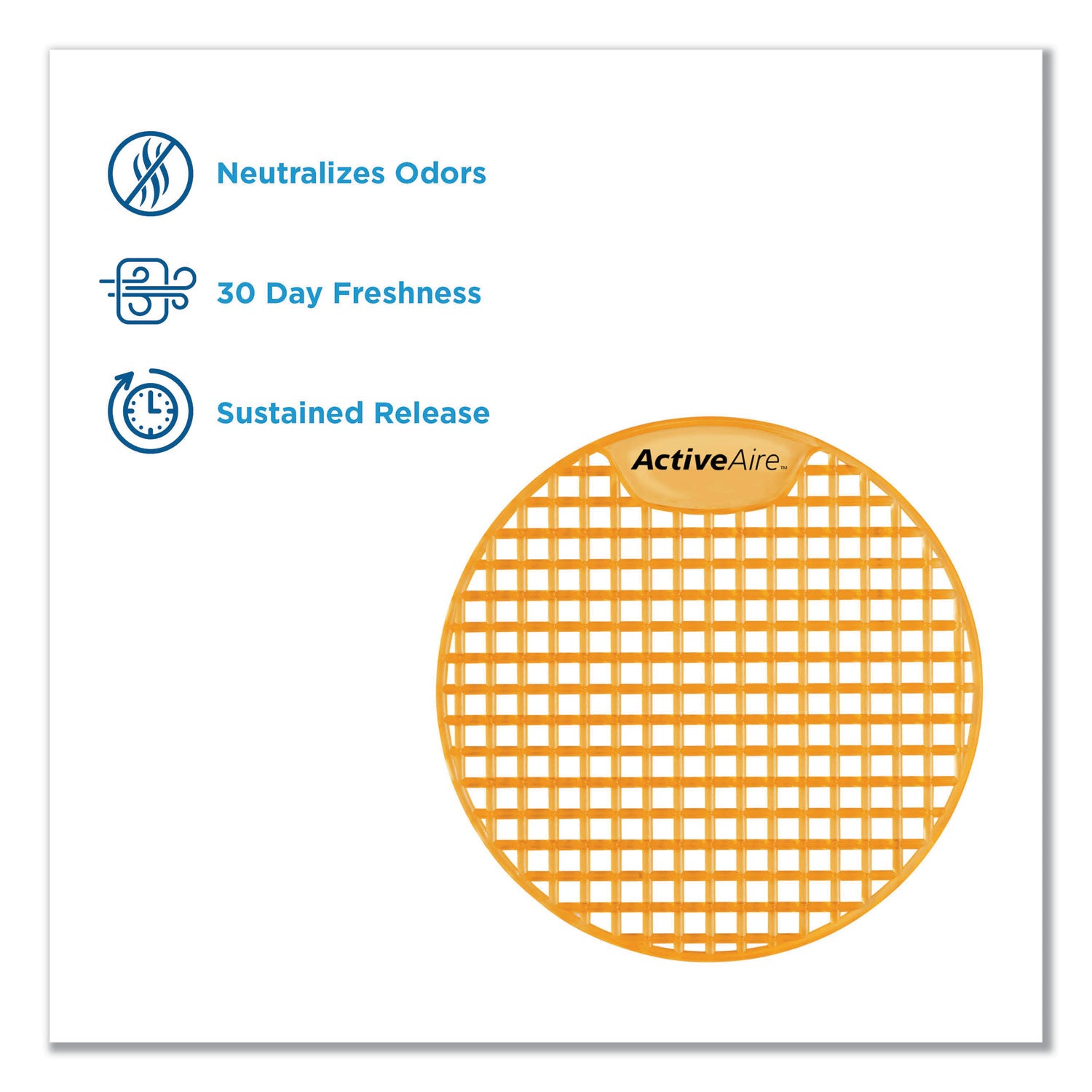 Georgia Pacific® Professional ActiveAire Deodorizer Urinal Screen, Sunscape Mango Scent, Orange, 12/Carton