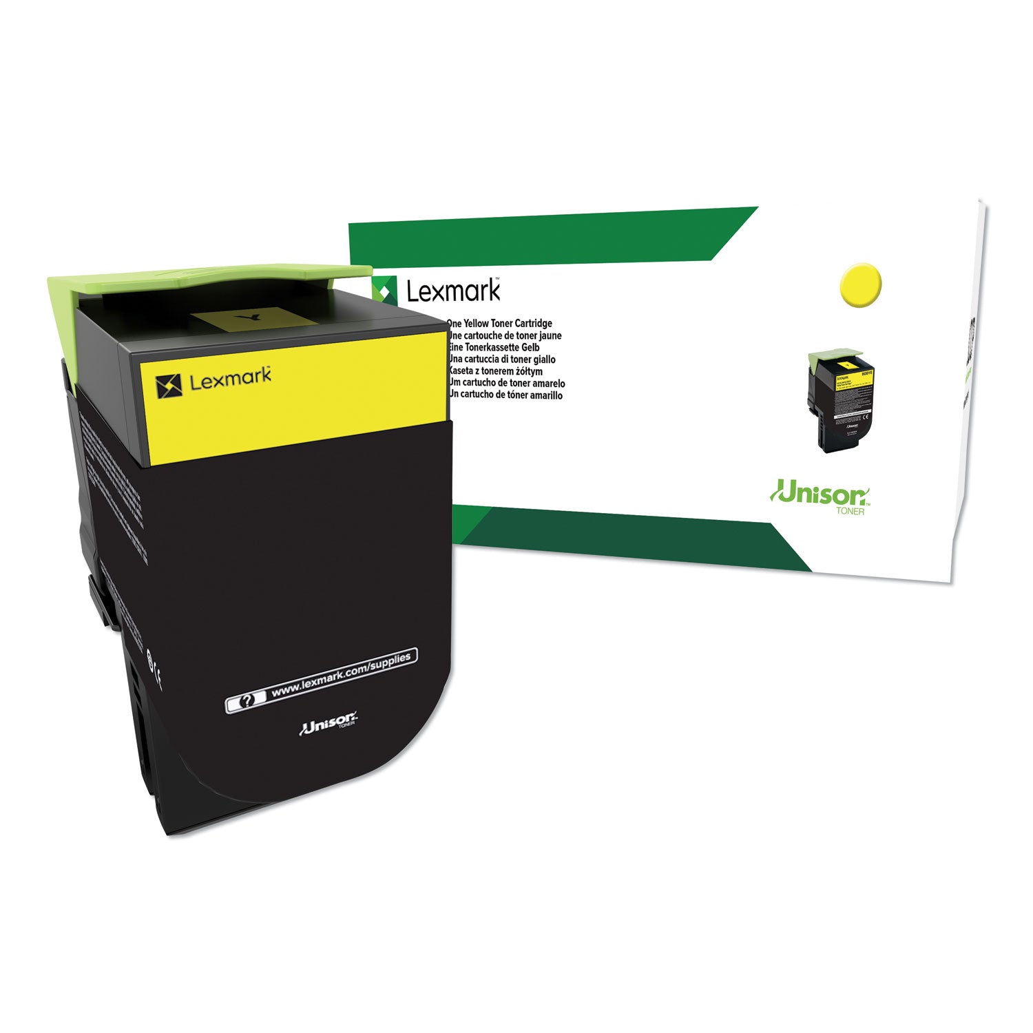 80C1HY0 Return Program High-Yield Toner, 3,000 Page-Yield, Yellow