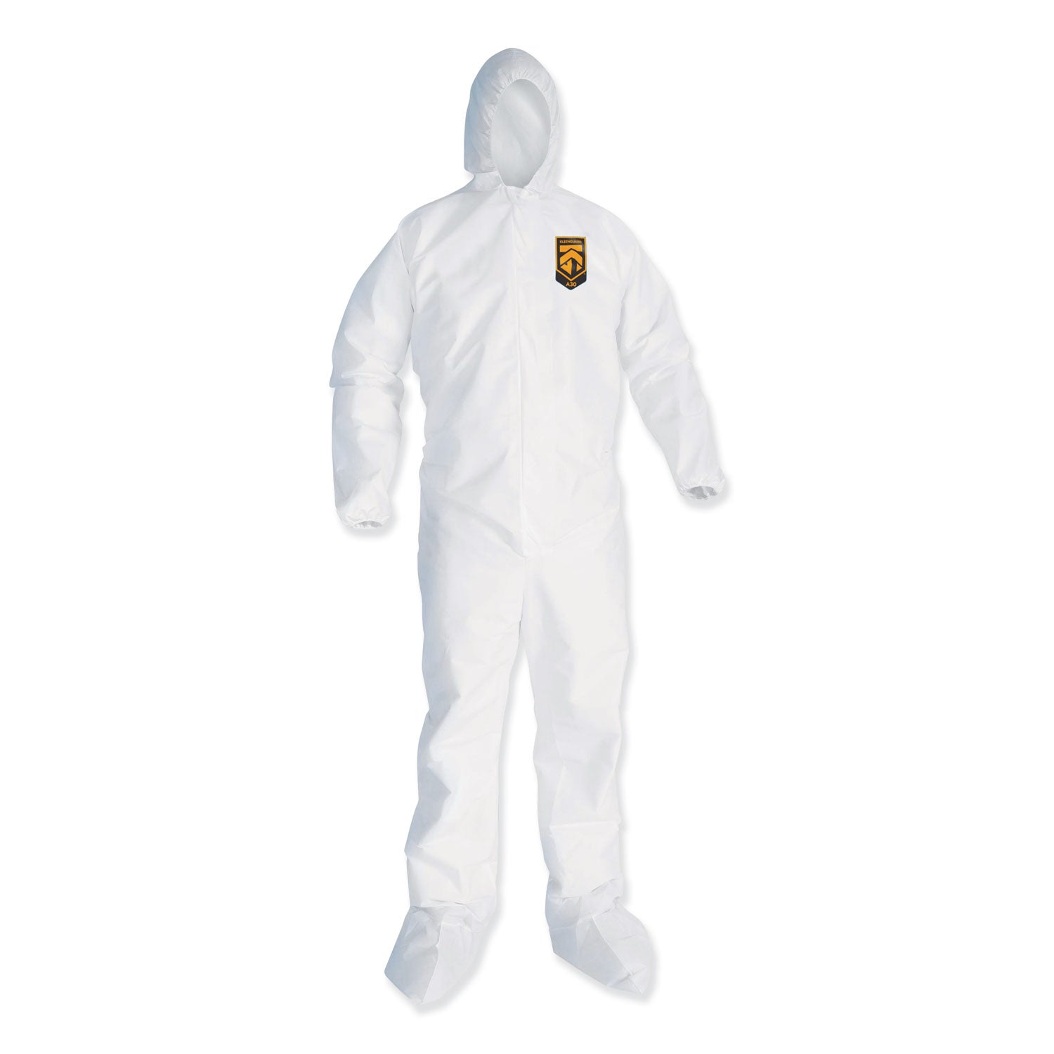 A35 Liquid and Particle Protection Coveralls, Zipper Front, Hooded, Elastic Wrists and Ankles, 2X-Large, White, 25/Carton