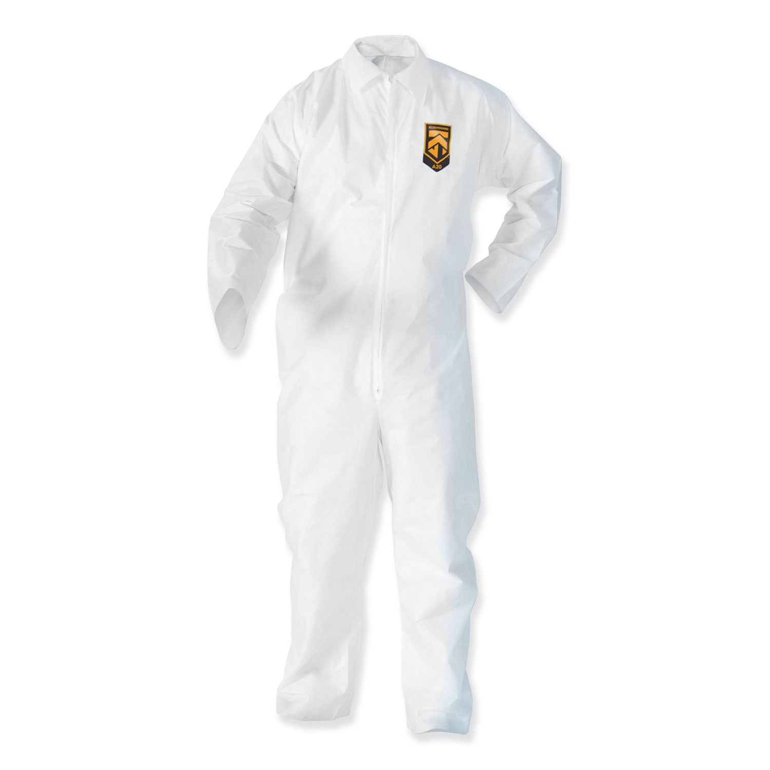 A35 Liquid and Particle Protection Coveralls, Zipper Front, Elastic Wrists and Ankles, 3X-Large, White, 25/Carton