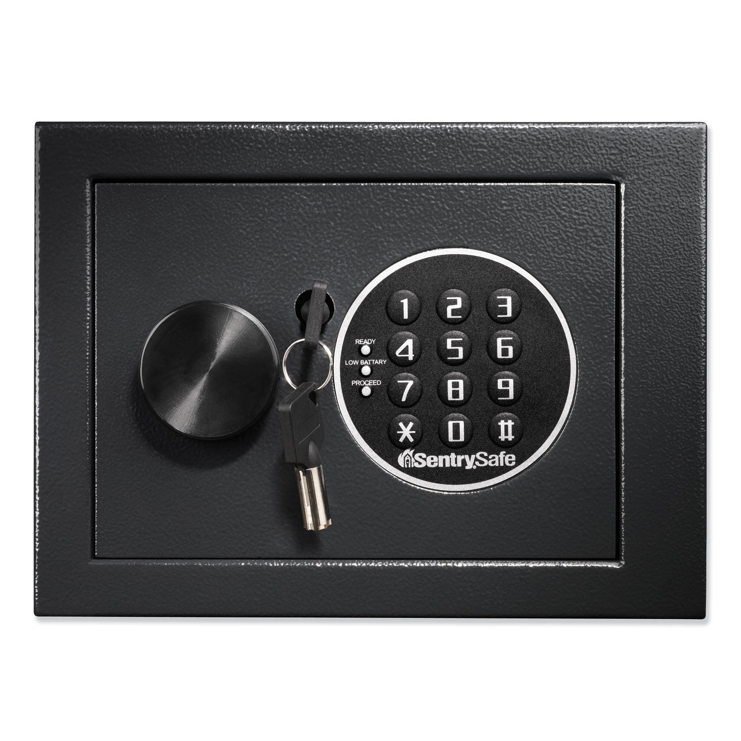 Electronic Security Safe, 0.14 cu ft, 9w x 6.6d x 6.6h, Black