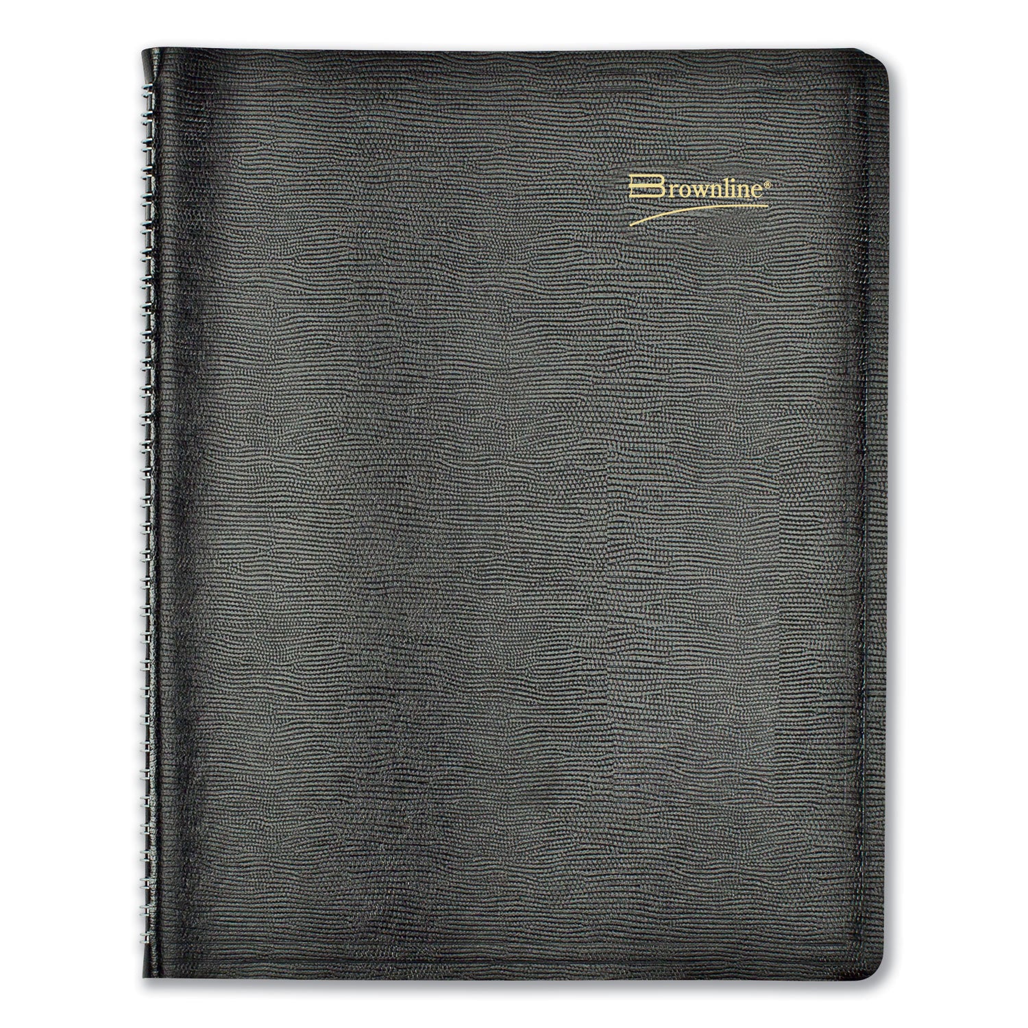 Brownline® Essential Collection Weekly Appointment Book in Columnar Format, 11 x 8.5, Black Cover, 12-Month (Jan to Dec): 2025