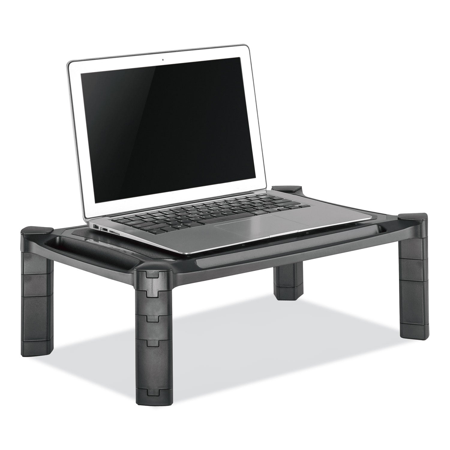 Innovera® Large Monitor Stand with Cable Management, 12.99" x 17.1" x 6.6", Black, Supports 22 lbs