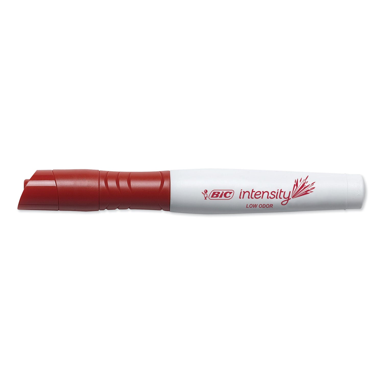 BIC® Intensity Low Odor Chisel Tip Dry Erase Marker, Extra-Broad Bullet Tip, Red, Dozen