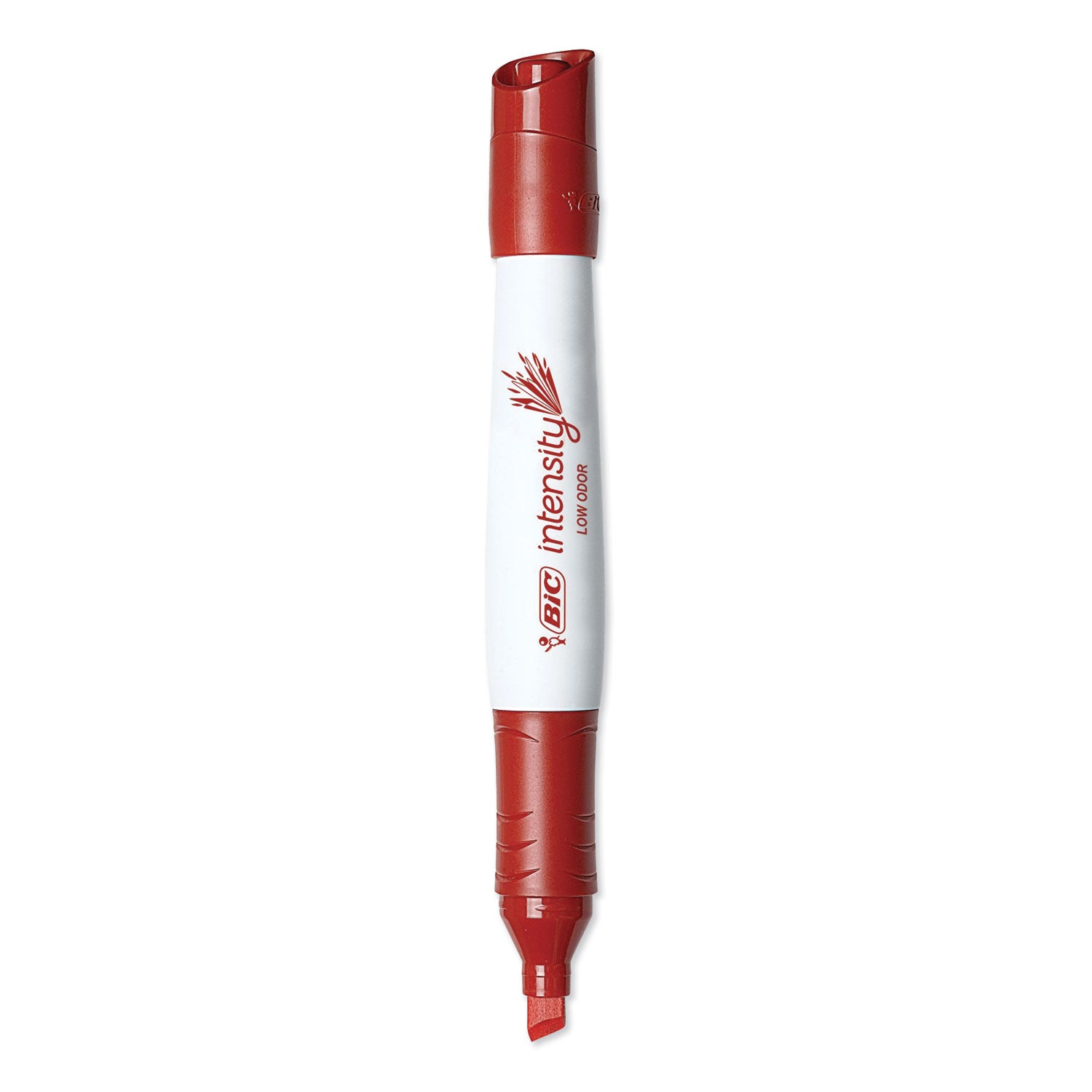 BIC® Intensity Low Odor Chisel Tip Dry Erase Marker, Extra-Broad Bullet Tip, Red, Dozen