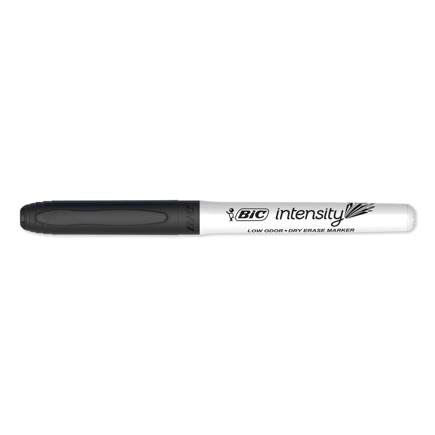 BIC® Intensity Low Odor Fine Point Dry Erase Marker, Fine Bullet Tip, Black, Dozen