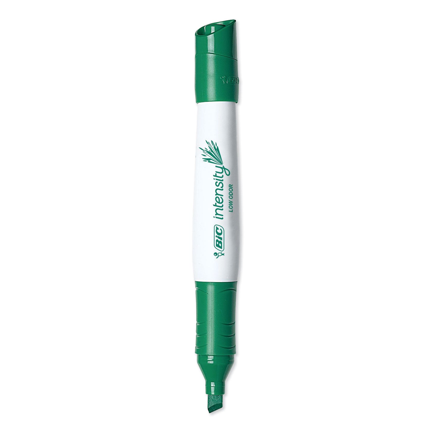 BIC® Intensity Low Odor Chisel Tip Dry Erase Marker, Broad Chisel Tip, Green, Dozen