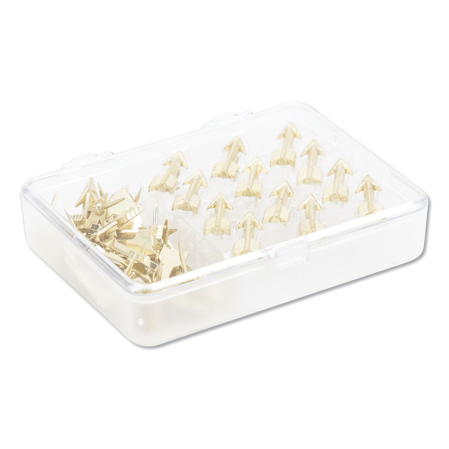 U Brands Fashion Push Pins, Steel, Gold, 0.38", 36/Pack