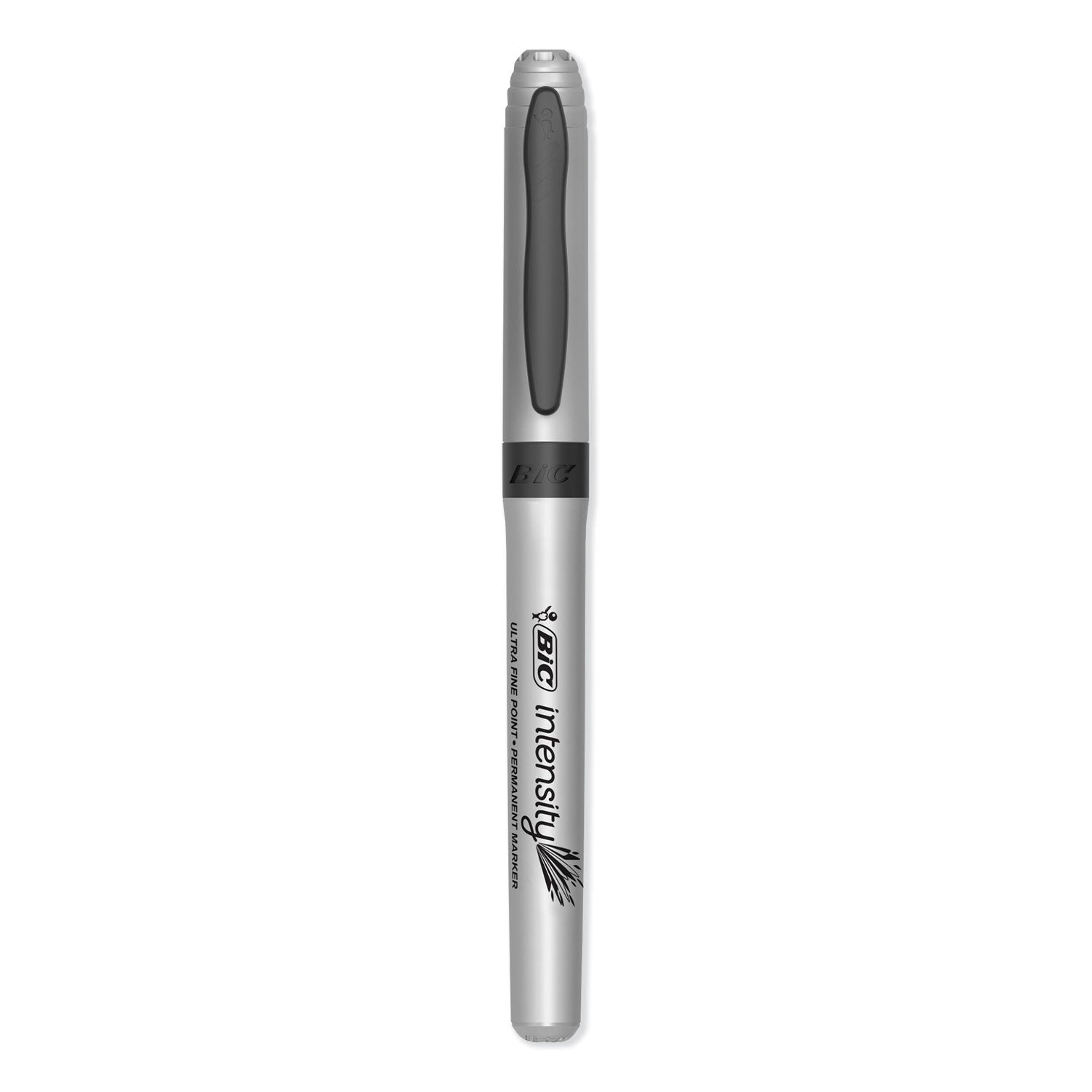 BIC® Intensity Ultra Fine Tip Permanent Marker, Ultra-Fine Needle Tip, Tuxedo Black, Dozen