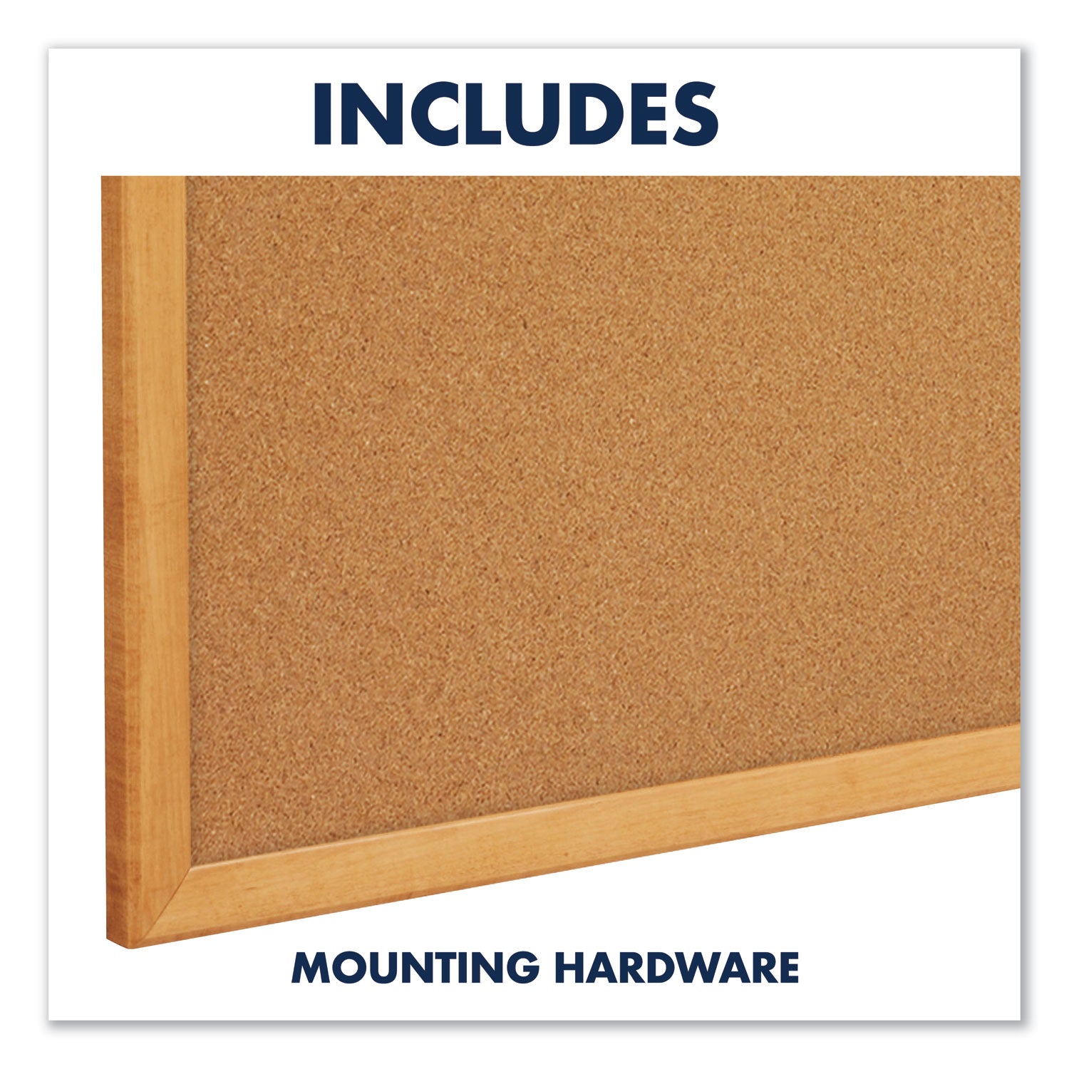 Quartet® Classic Series Cork Bulletin Board, 36 x 24, Tan Surface, Oak Fiberboard Frame