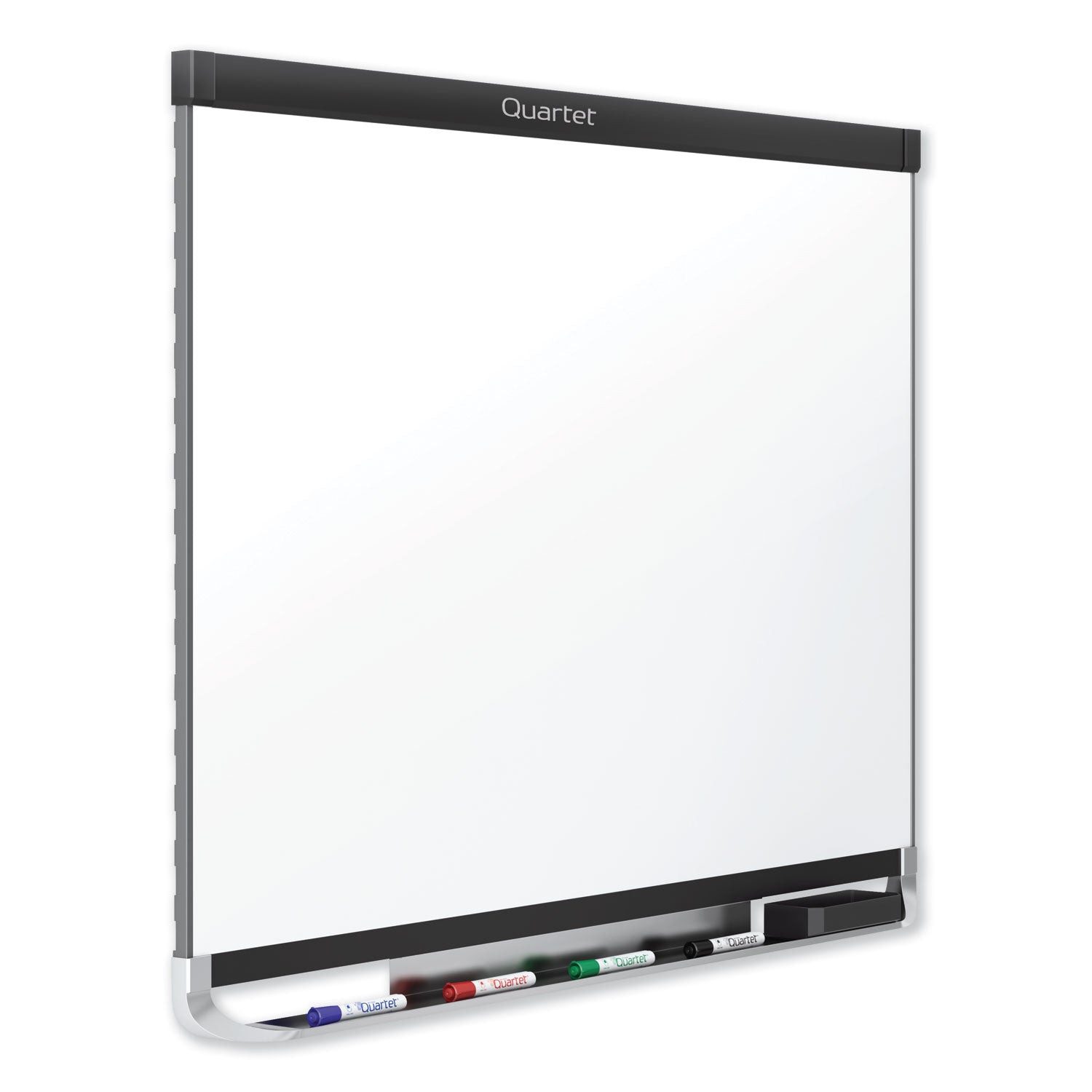 Quartet® Prestige 2 DuraMax Magnetic Porcelain, 96 x 48, White Surface, Black Aluminum/Plastic Frame