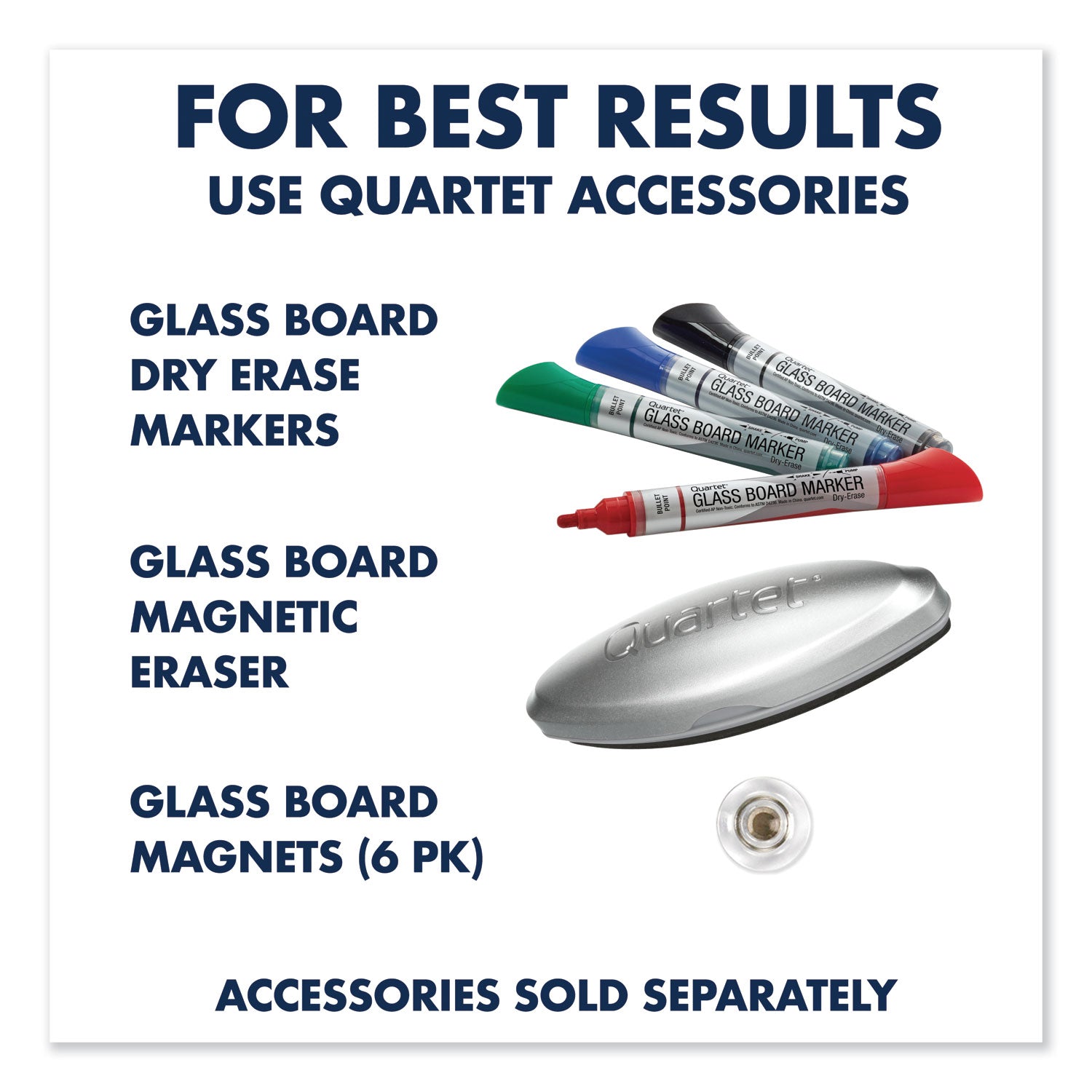 Quartet® Infinity Glass Marker Board, 36 x 24, White Surface