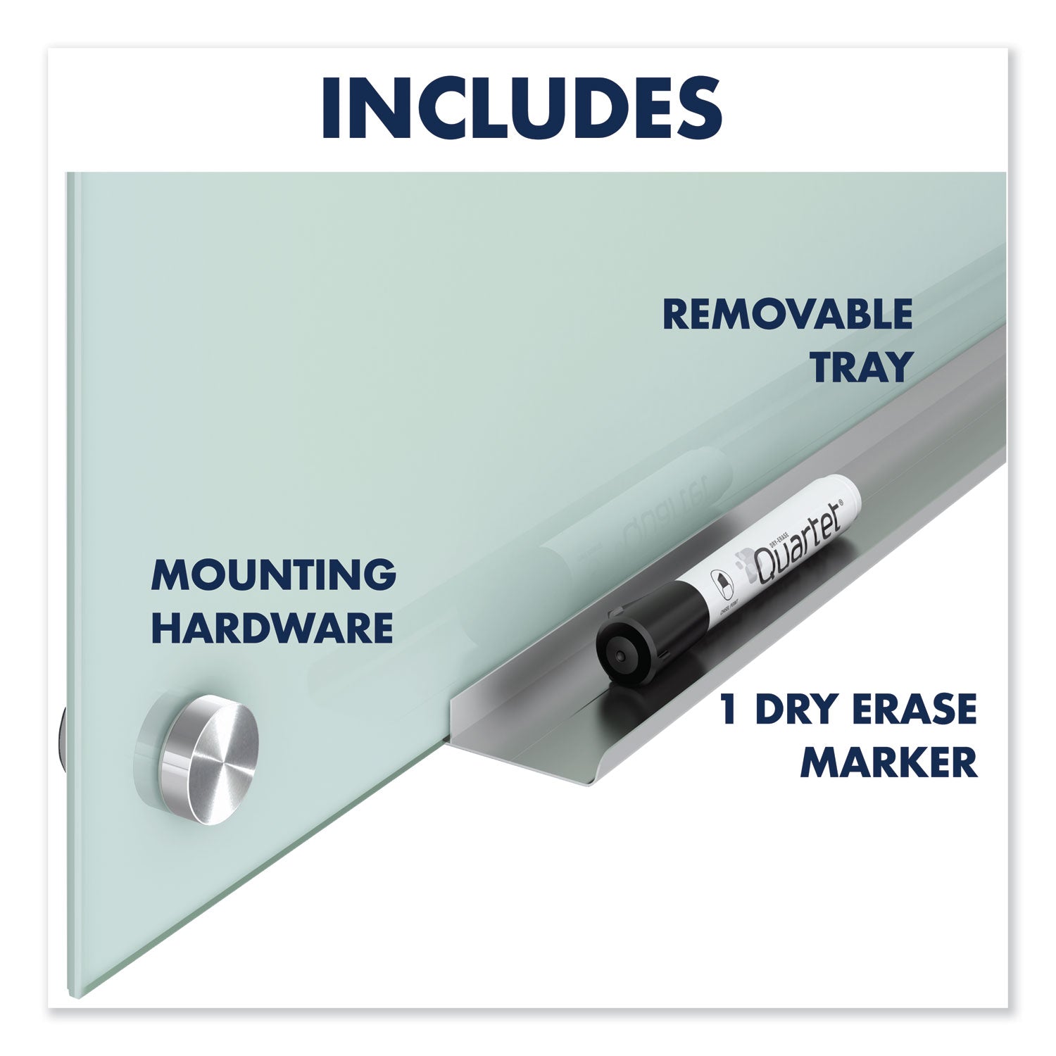 Quartet® Infinity Glass Marker Board, 48 x 36, Frosted Surface