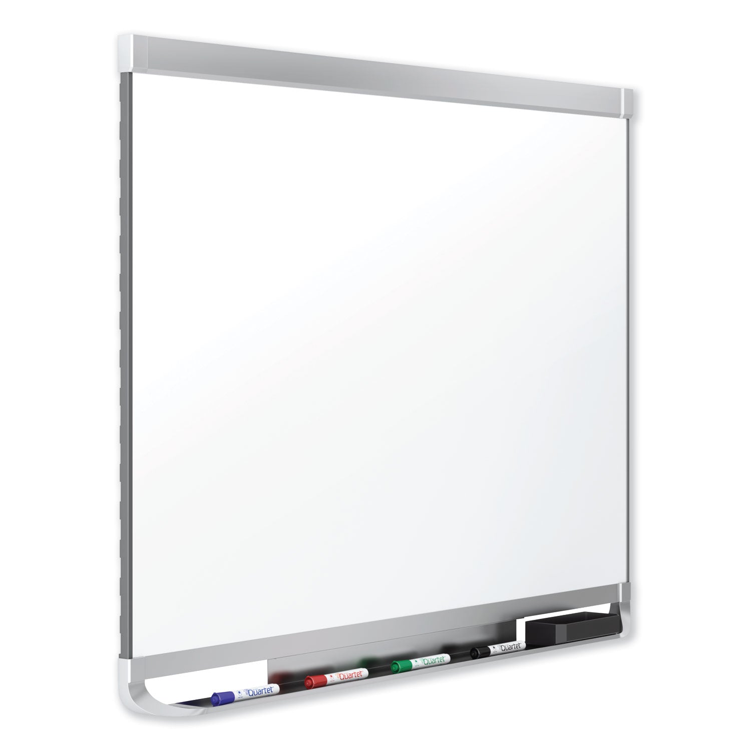 Quartet® Prestige 2 DuraMax Magnetic Porcelain, 48 x 36, White Surface, Silver Aluminum/Plastic Frame