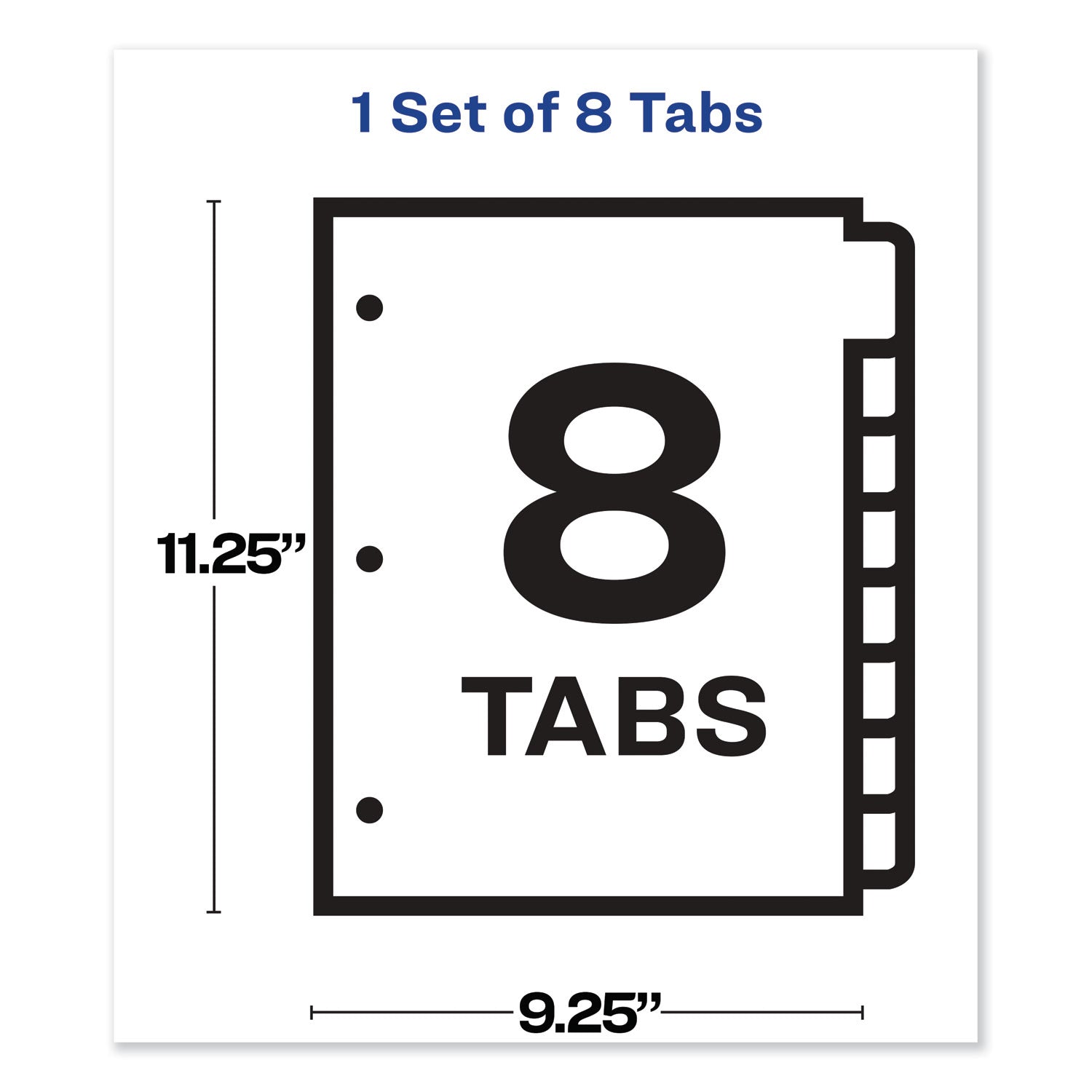 Avery® Print and Apply Index Maker Clear Label Sheet Protector Dividers with White Tabs, 8-Tab, 11 x 8.5, Clear, 1 Set