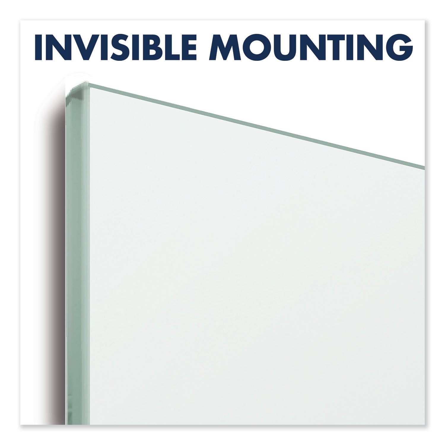 Quartet® InvisaMount Magnetic Glass Marker Board, 85 x 48, White Surface