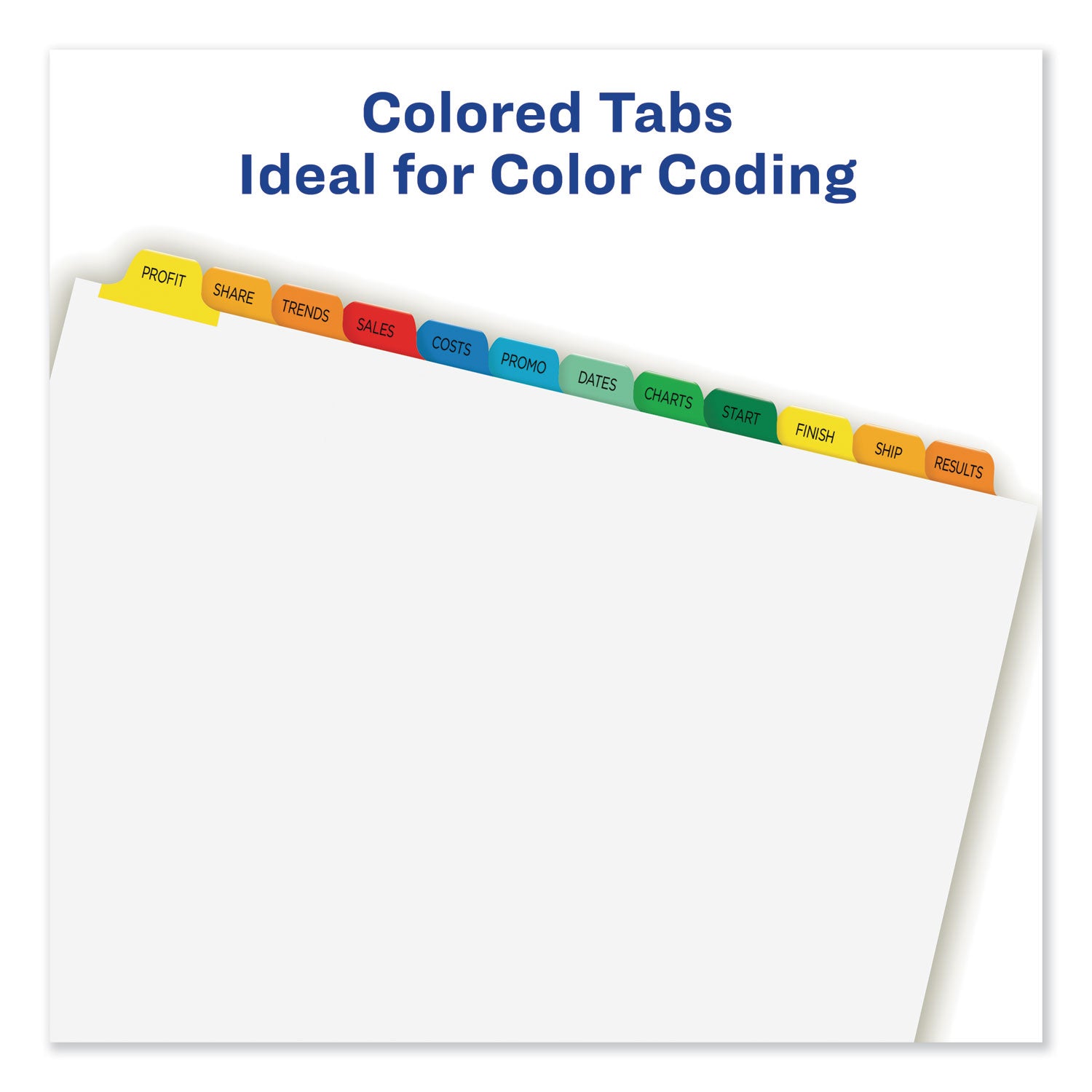 Avery® Print and Apply Index Maker Clear Label Dividers, 12-Tab, Color Tabs, 11 x 8.5, White, 5 Sets