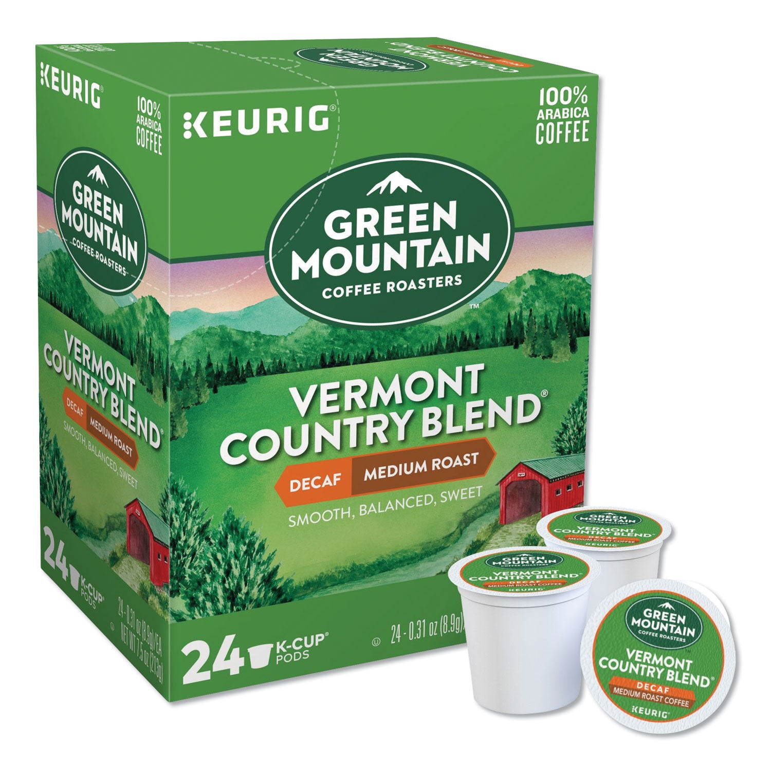 Green Mountain Coffee® Vermont Country Blend Decaf Coffee K-Cups, 24/box