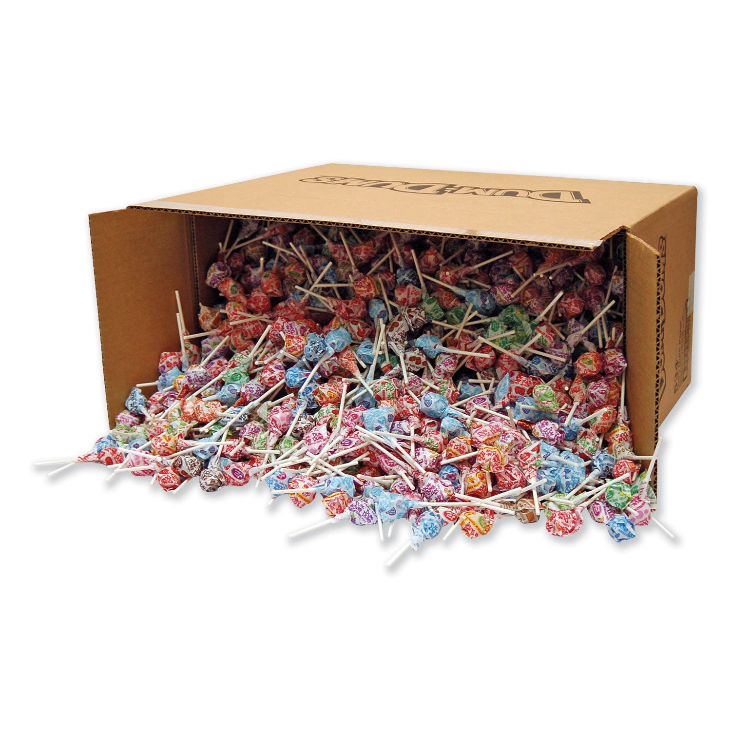 Spangler® Dum-Dum-Pops, Assorted Flavors, Individually Wrapped, Bulk 30 lb Carton