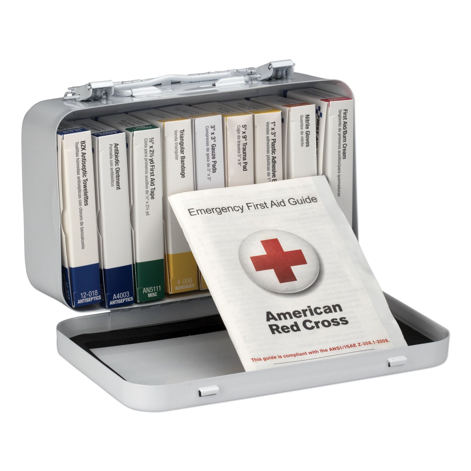 First Aid Only™ Unitized First Aid Kit for 10 People, 65 Pieces, OSHA/ANSI, Metal Case