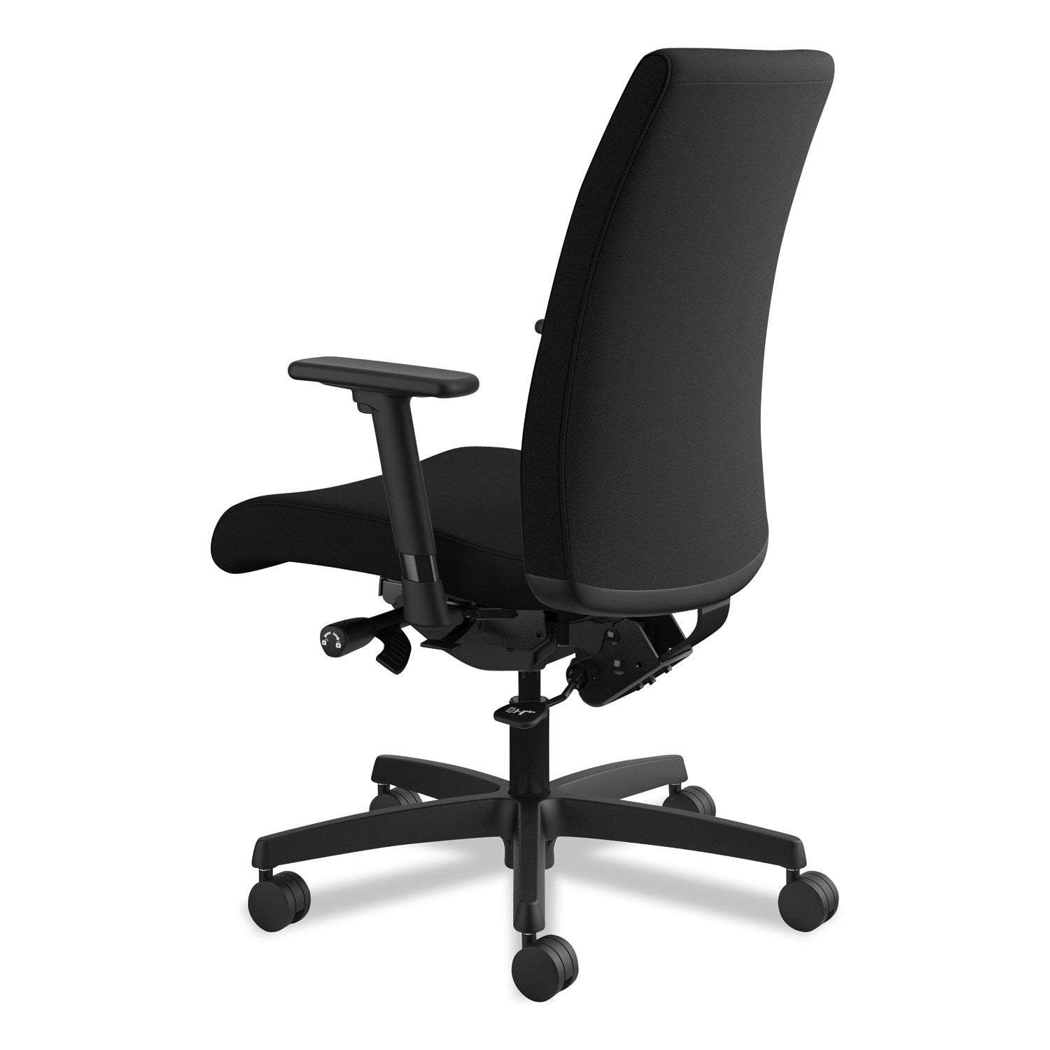 HON® Ignition Series Mid-Back Work Chair, Supports Up to 300 lb, 17" to 22" Seat Height, Black