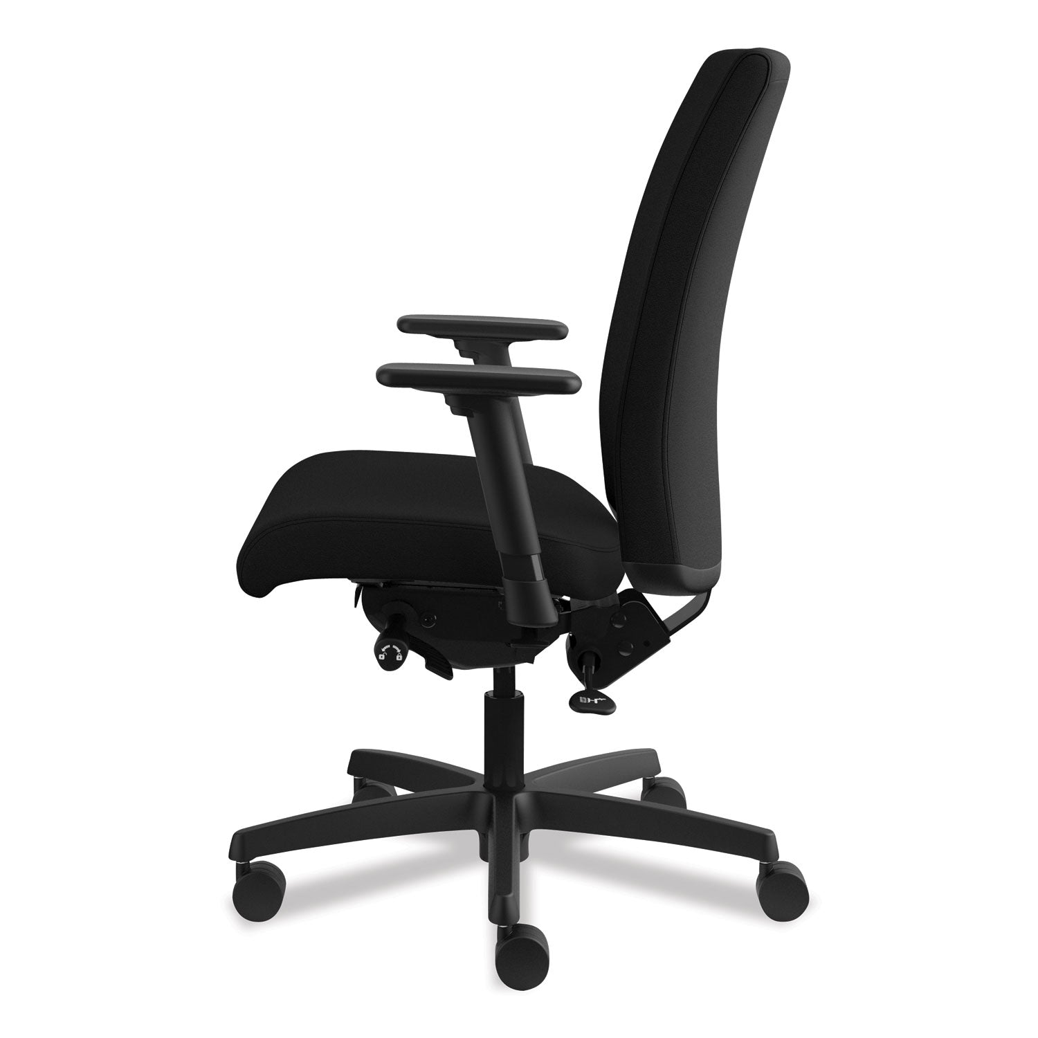 HON® Ignition Series Mid-Back Work Chair, Supports Up to 300 lb, 17" to 22" Seat Height, Black