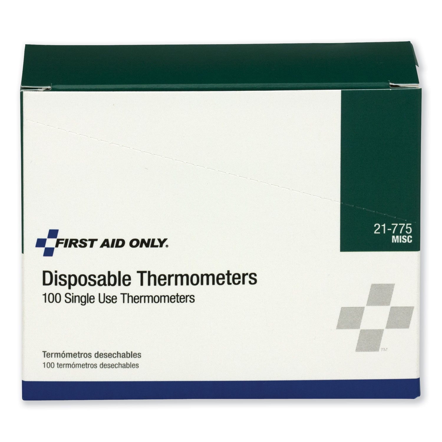 Disposable Forehead Thermometer, Dot-Matrix Phase Change,100/Box First Aid Only™ Flipcost