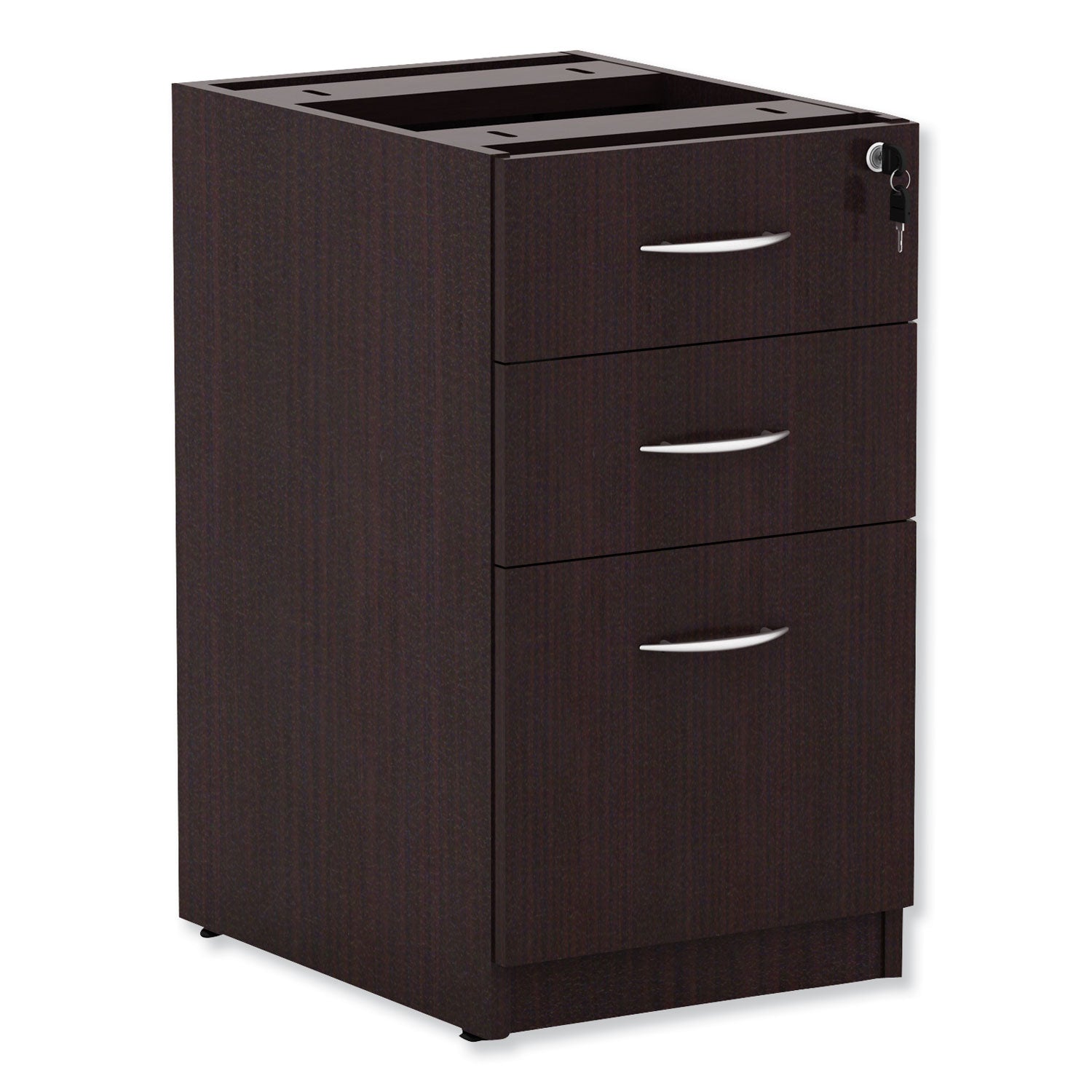 Alera® Alera Valencia Series Full Pedestal File, Left/Right, 3-Drawers: Box/Box/File, Legal/Letter, Espresso, 15.63" x 20.5" x 28.5"