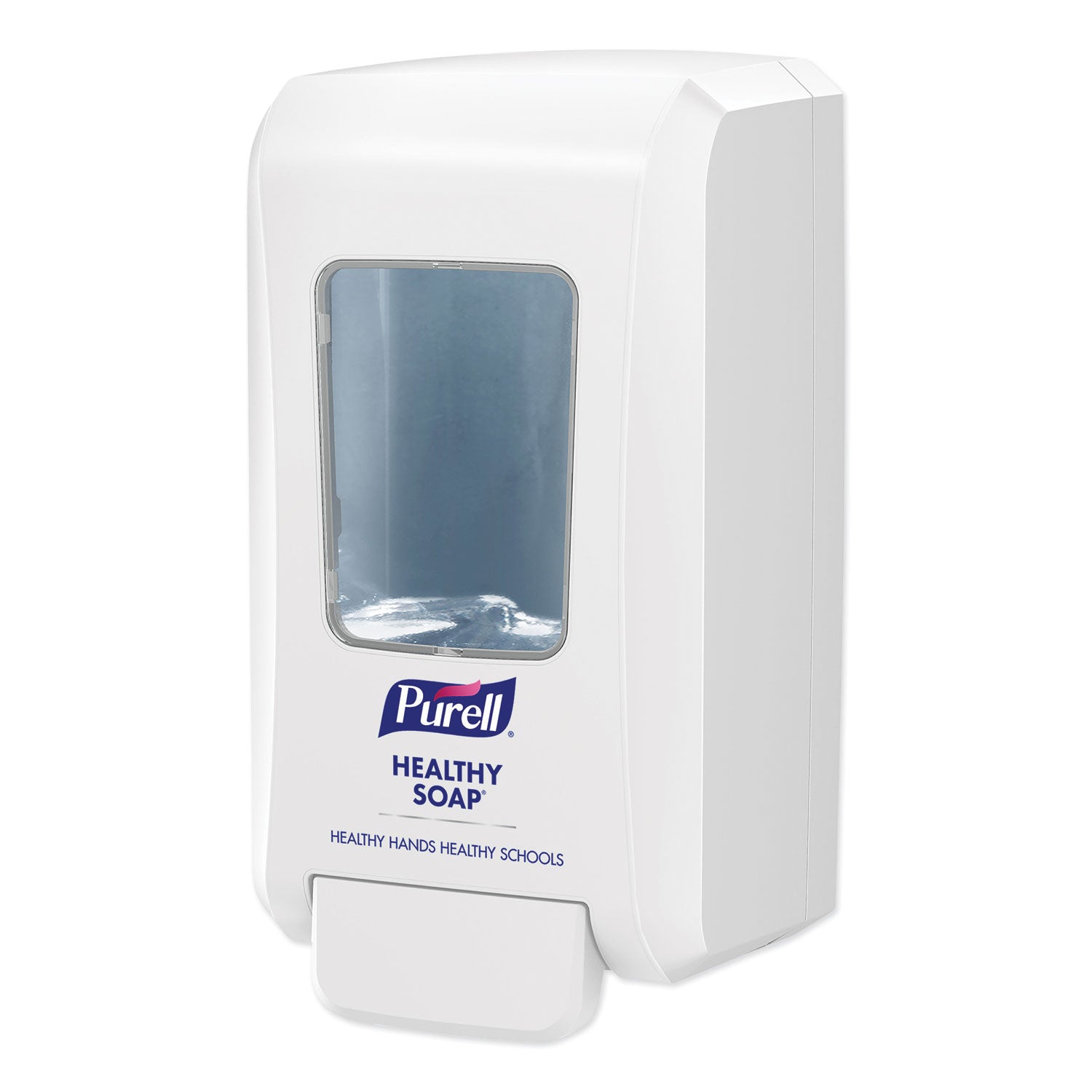 PURELL® FMX-20 Soap Push-Style Dispenser, 2,000 mL, 4.68 x 6.5 x 11.66, For K-12 Schools, White, 6/Carton