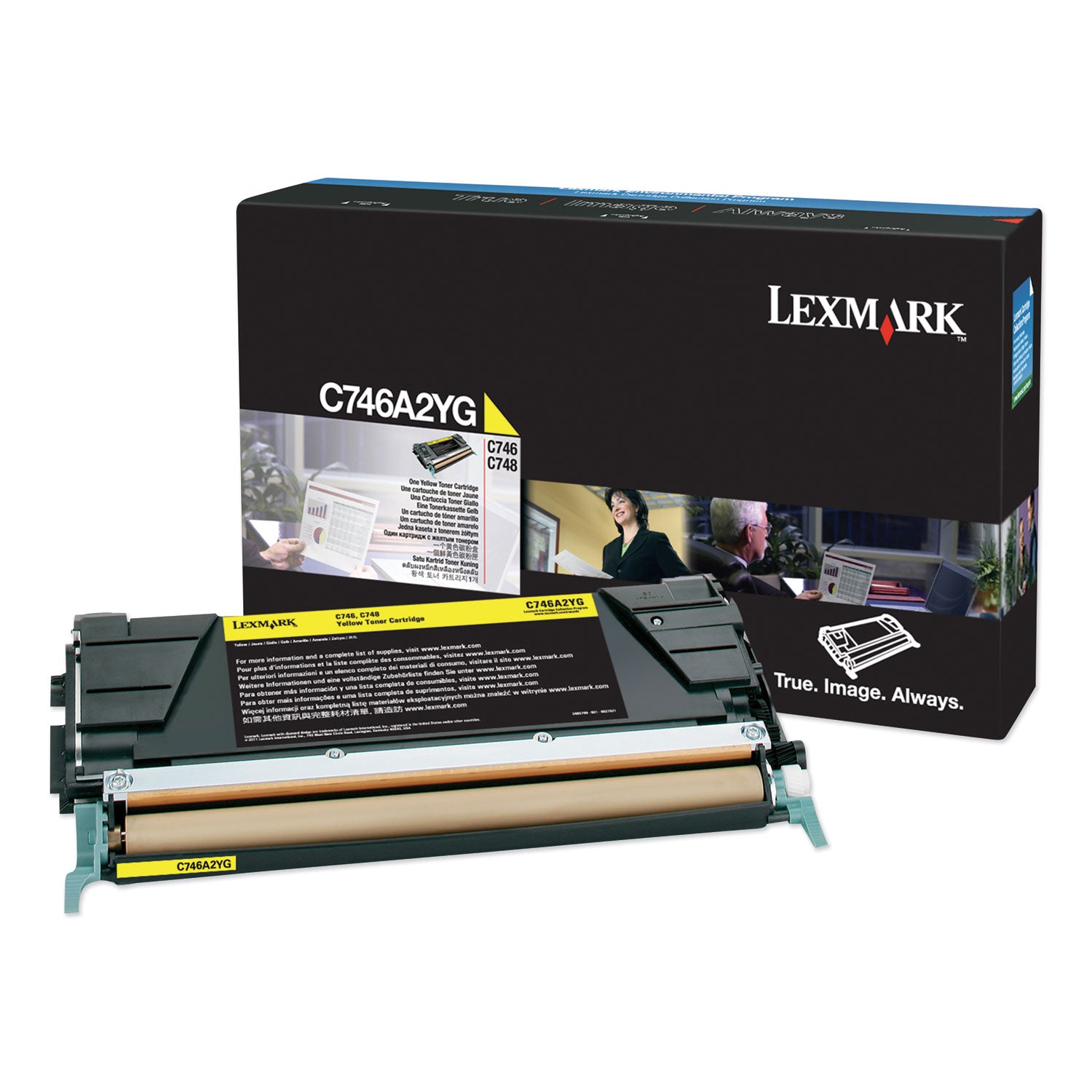 C746A2YG Toner, 7,000 Page-Yield, Yellow