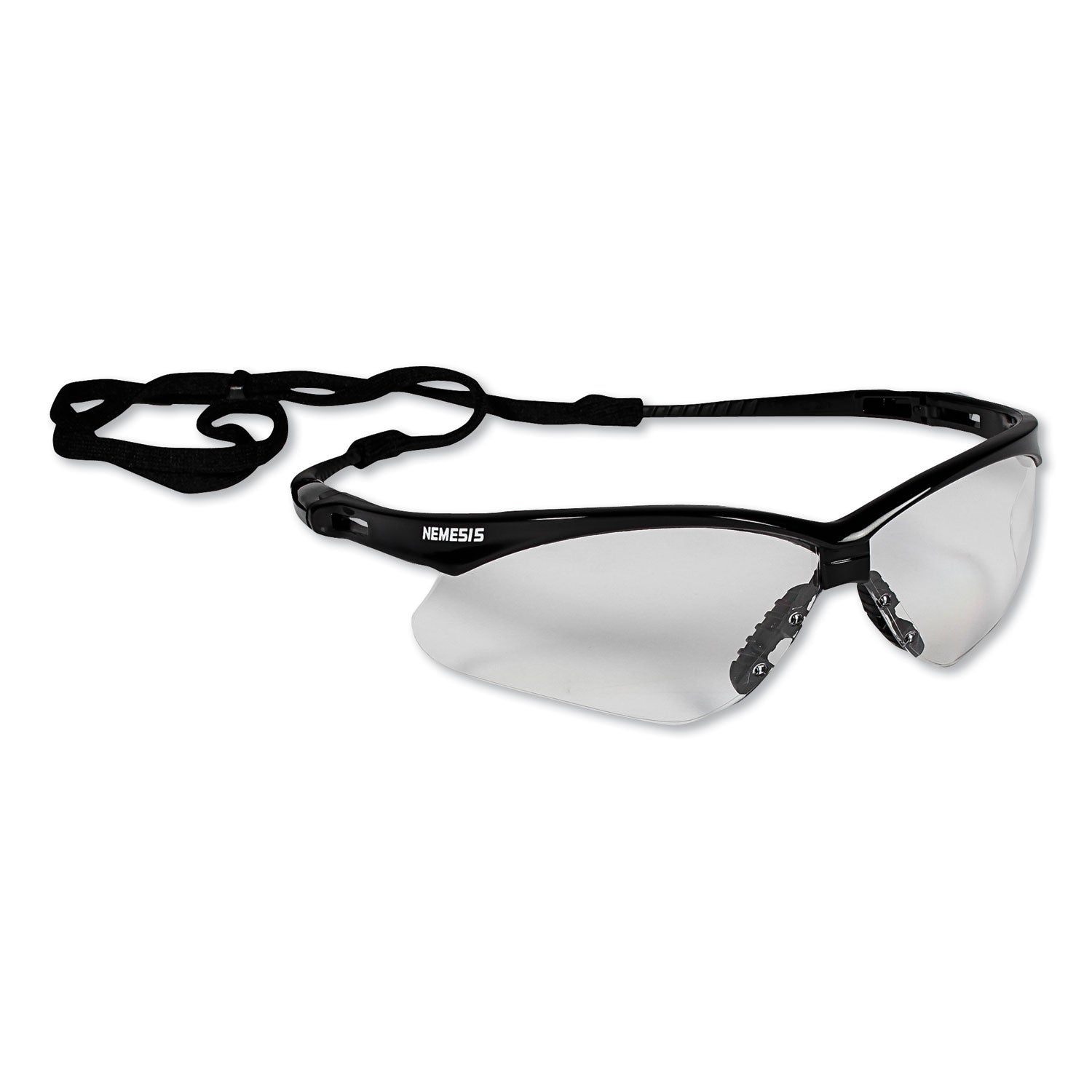 KleenGuard™ Nemesis Safety Glasses, Black Frame, Clear Lens