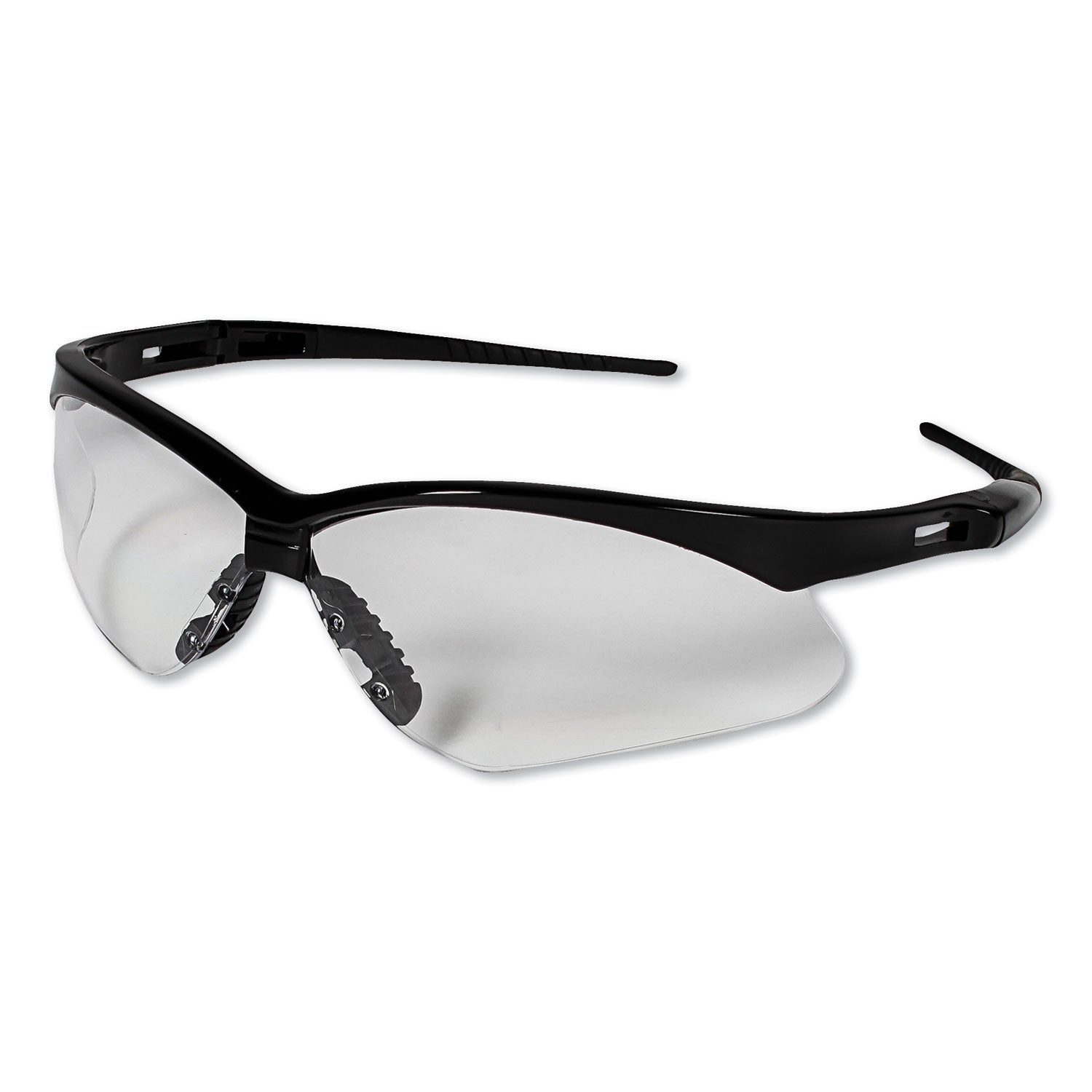 KleenGuard™ Nemesis Safety Glasses, Black Frame, Clear Lens