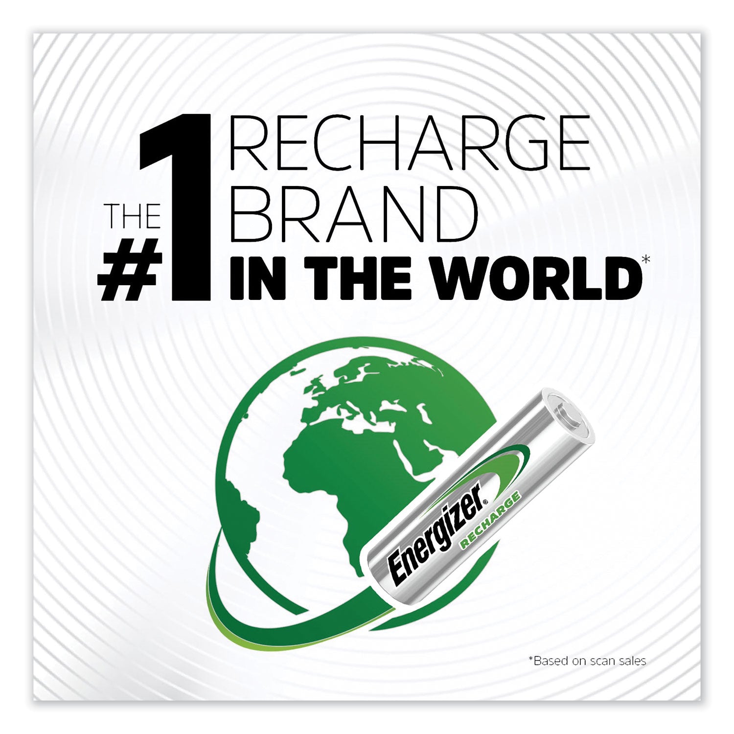 Energizer® NiMH Rechargeable AA Batteries, 1.2 V, 4/Pack