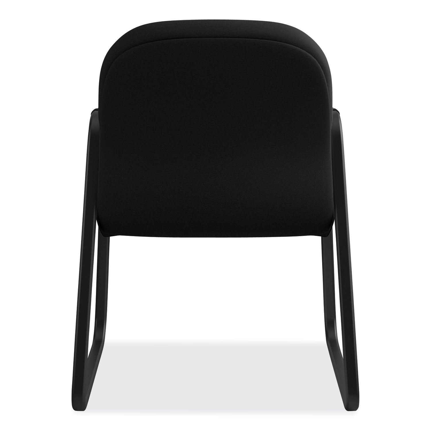 HON® Pillow-Soft 2090 Series Guest Arm Chair, Fabric Upholstery, 23.25" x 28" x 36", Black Seat, Black Back, Black Base