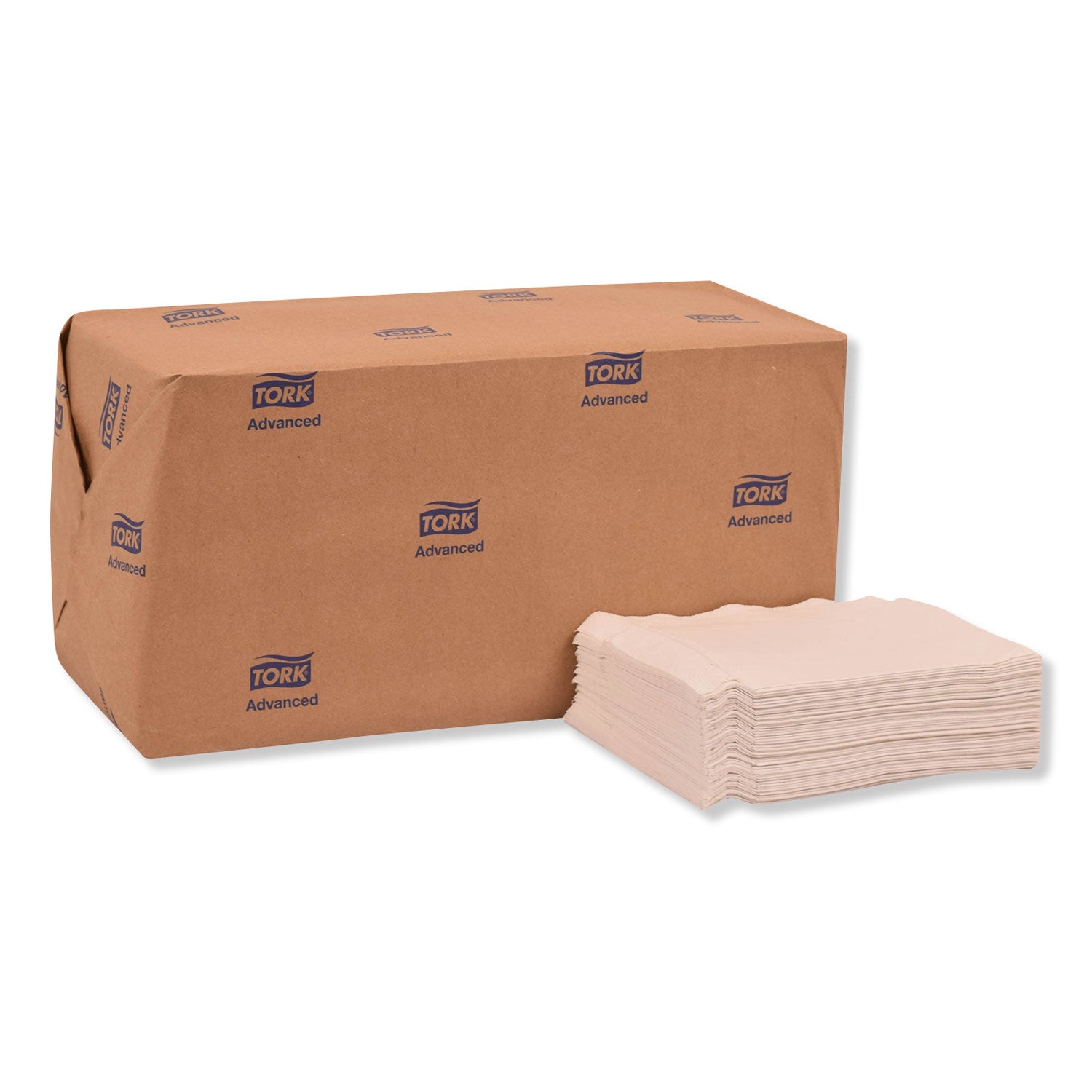 Tork® Advanced Masterfold Dispenser Napkins, 1-Ply,12" x 17", White, 6000/Carton