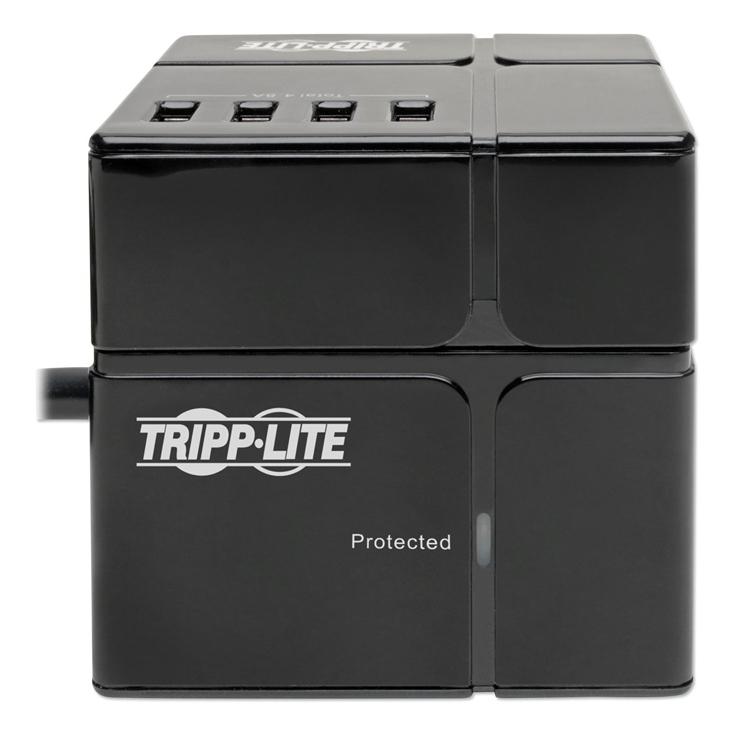 Tripp Lite by Eaton Power Cube Surge Protector, 3 AC Outlets/6 USB-A Ports, 6 ft Cord, 540 J, Black