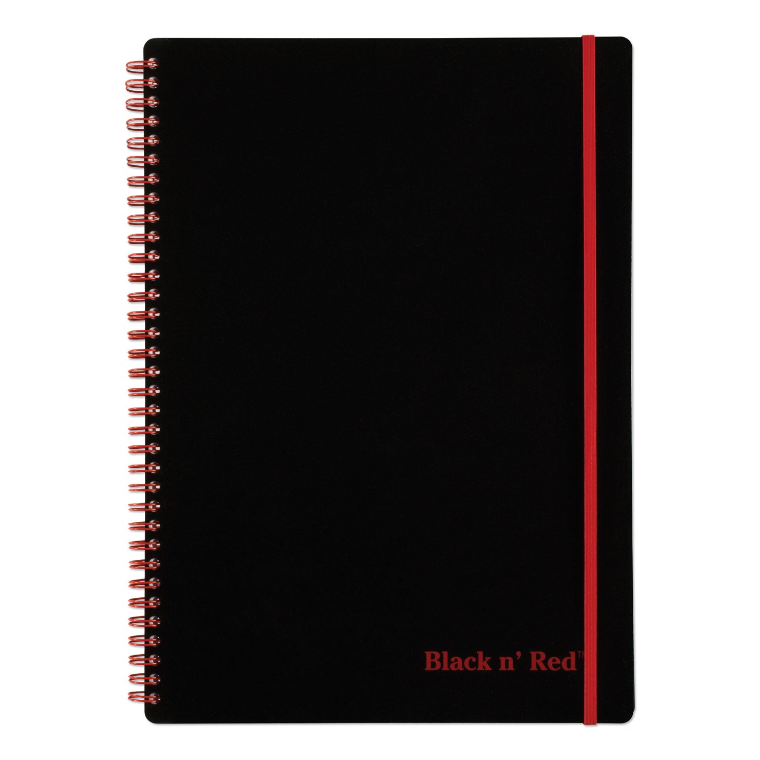 Black n' Red™ Flexible Cover Twinwire Notebooks, SCRIBZEE Compatible, 1-Subject, Wide/Legal Rule, Black Cover, (70) 11.75 x 8.25 Sheets