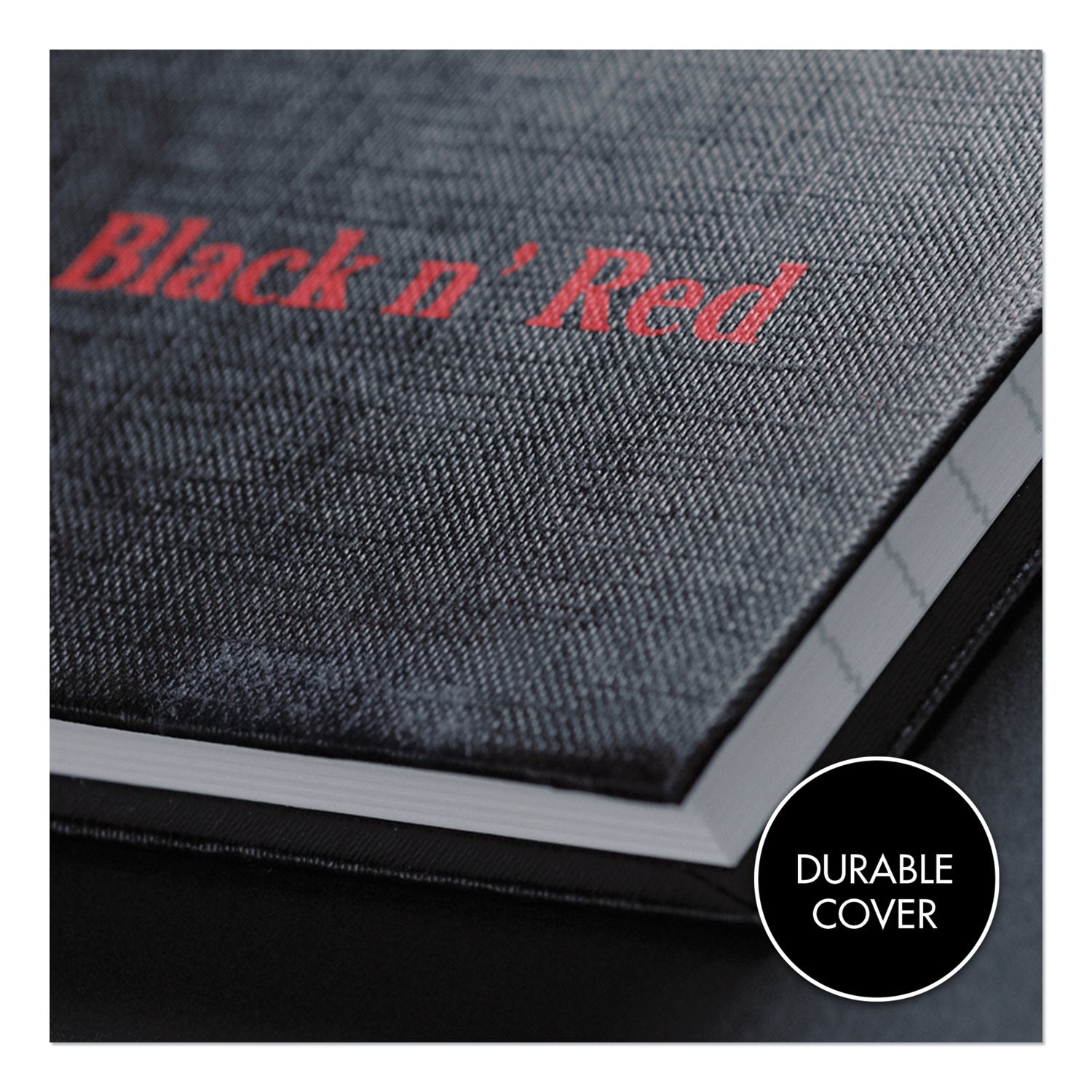 Black n' Red™ Hardcover Casebound Notebooks, SCRIBZEE Compatible, 1-Subject, Wide/Legal Rule, Black Cover, (96) 11.75 x 8.25 Sheets